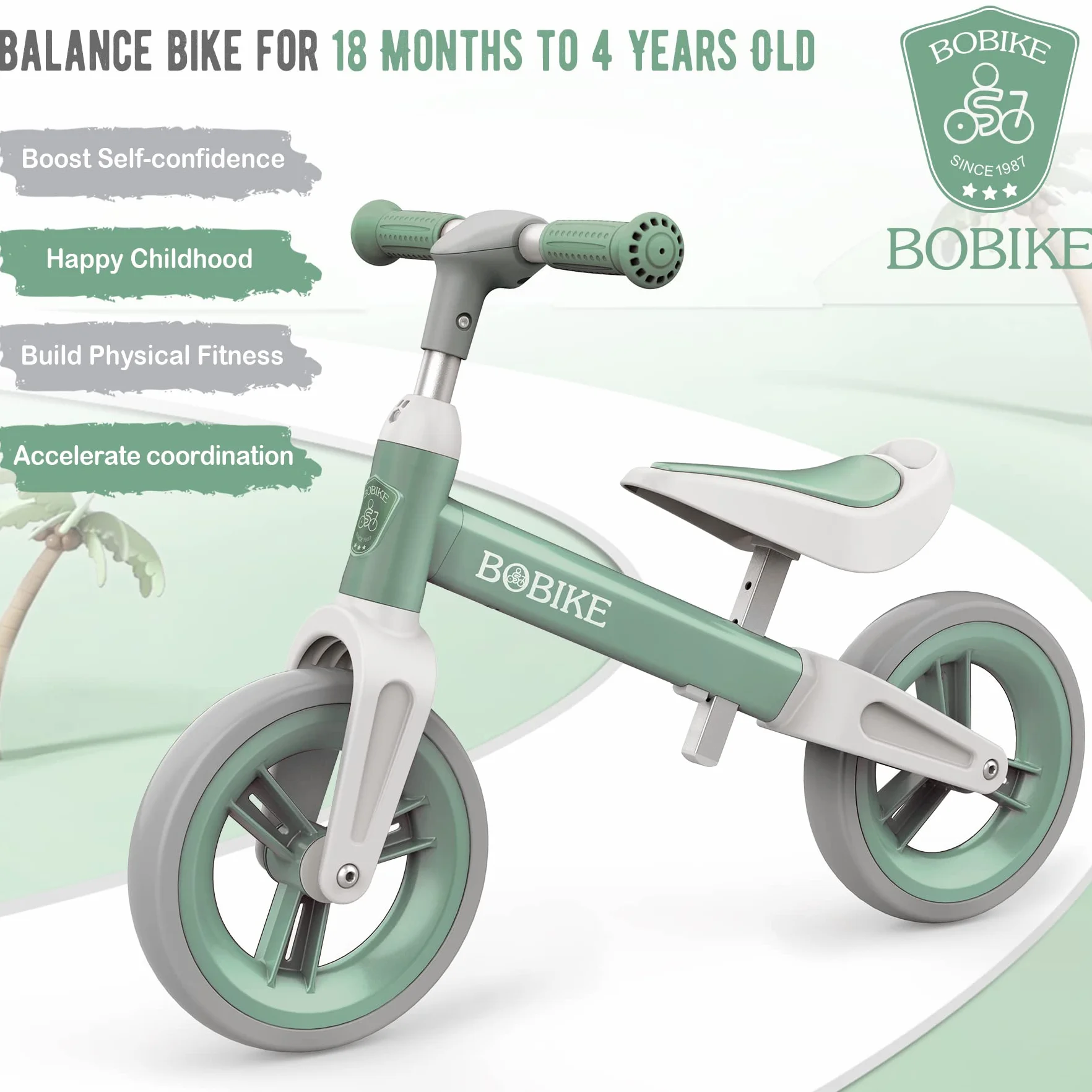 VITONIS Bicicletta Bambini Senza Pedali per 1,5-4 Anni Fino a 25 Kg, volante e sellino Regolabili in Altezza， Monopattino ultraleggero per bambini, adatto sia ai maschietti che alle femminucce