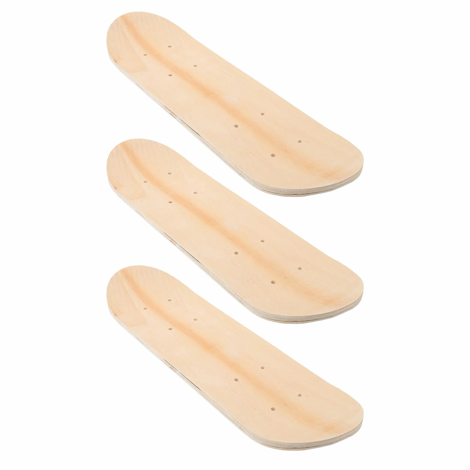 Set 3 Pezzi Skateboard Vuoti in Legno d'Acero a 7 Strati Doppia Coda, Tavole da Dipingere Fai da Te per Ragazzo Ragazza, Adatte a Decorazioni e Interazione Genitore-Figlio
