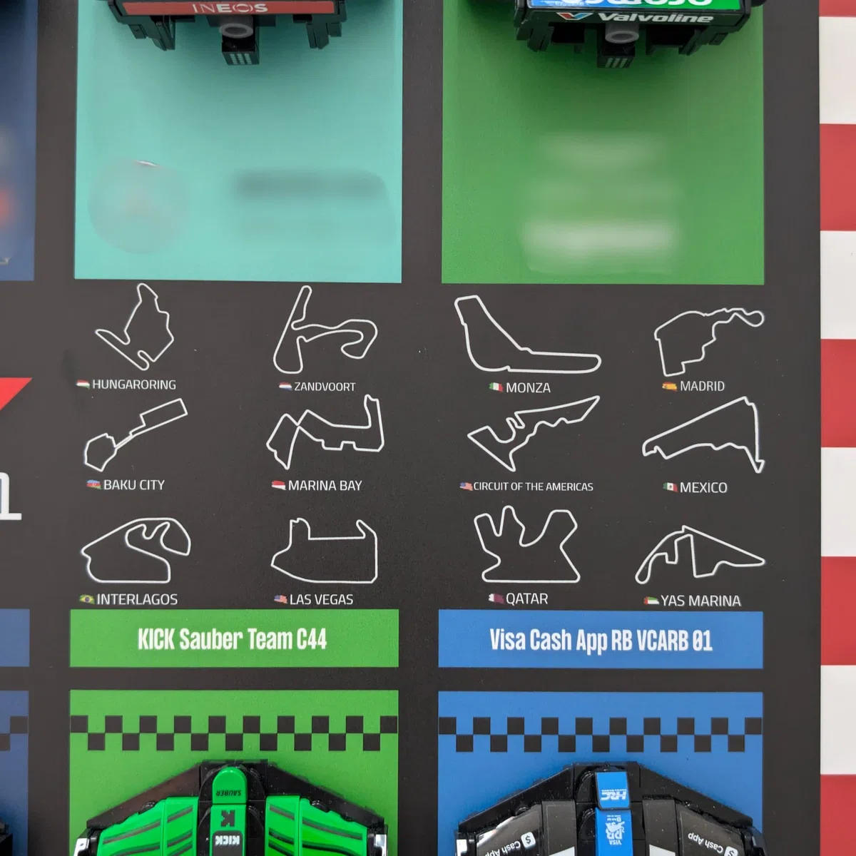 Display da incorniciare, 50 x 70 cm, per collezione LEGO F1 Speed Champions, supporto Forex 3 mm, decorazione da parete per collezionisti