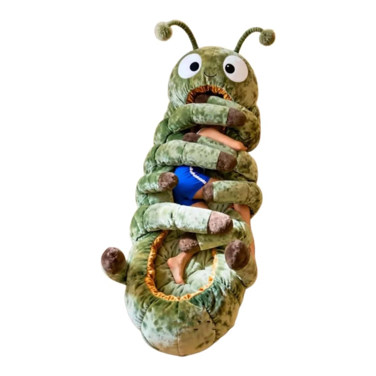 Sacco A Pelo A Forma Di Bruco,hugging Caterpillar Sleeping Bags,plush Cocoon Sleeping Bag With Pull Cord,hugging Caterpillar Sleeping Bags – Plush Cocoon Full-body Lounger