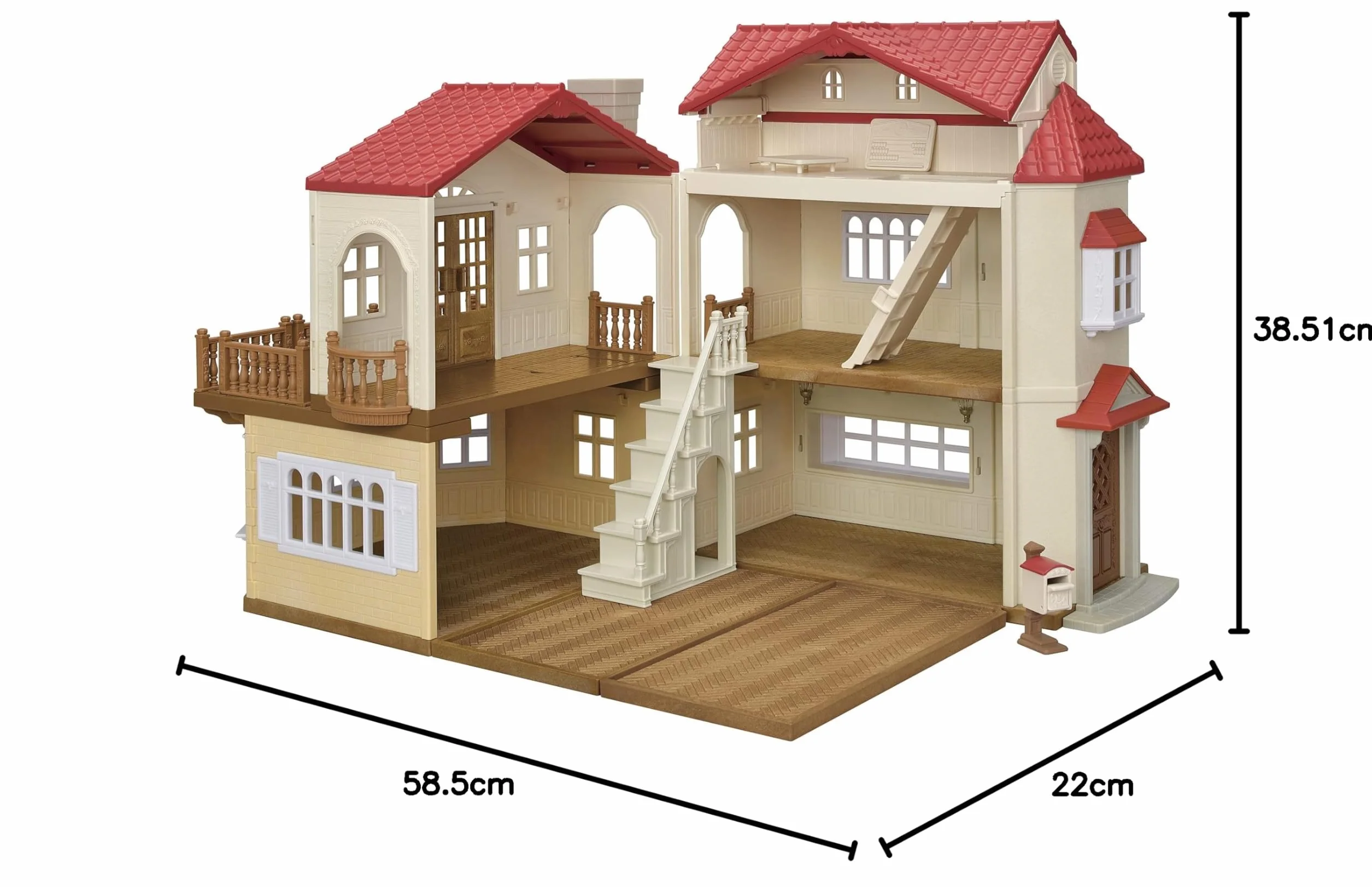 Sylvanian Families - Casa Grande con Luce, Attico Segreto e Spazi Modulari – Playset Dettagliato per Bambini – Modello 5716