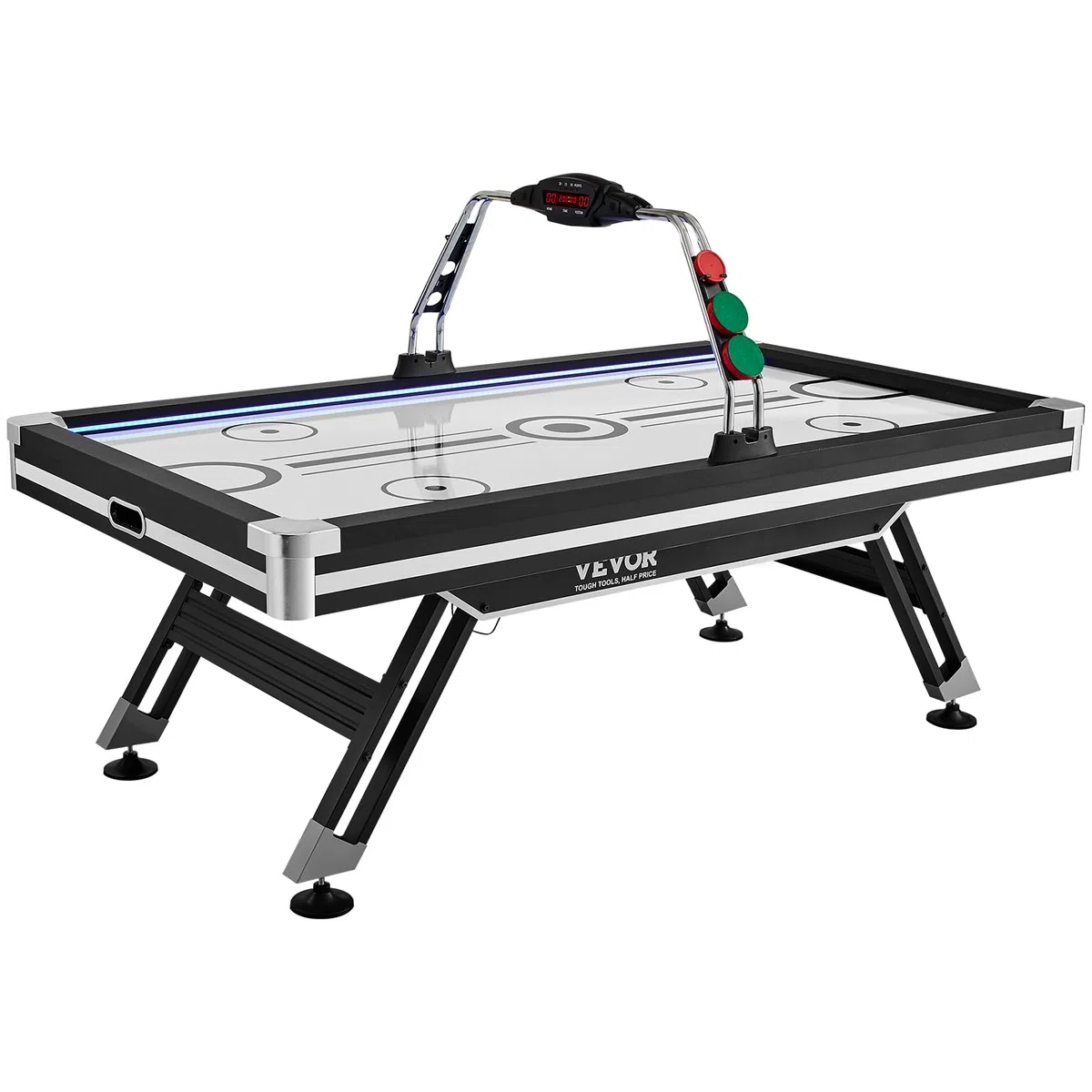 VEVOR Tavolo da Gioco ad Aria Compressa LED con 2 Dischi, 2 Spingitori, Sistema Punteggio Elettronico