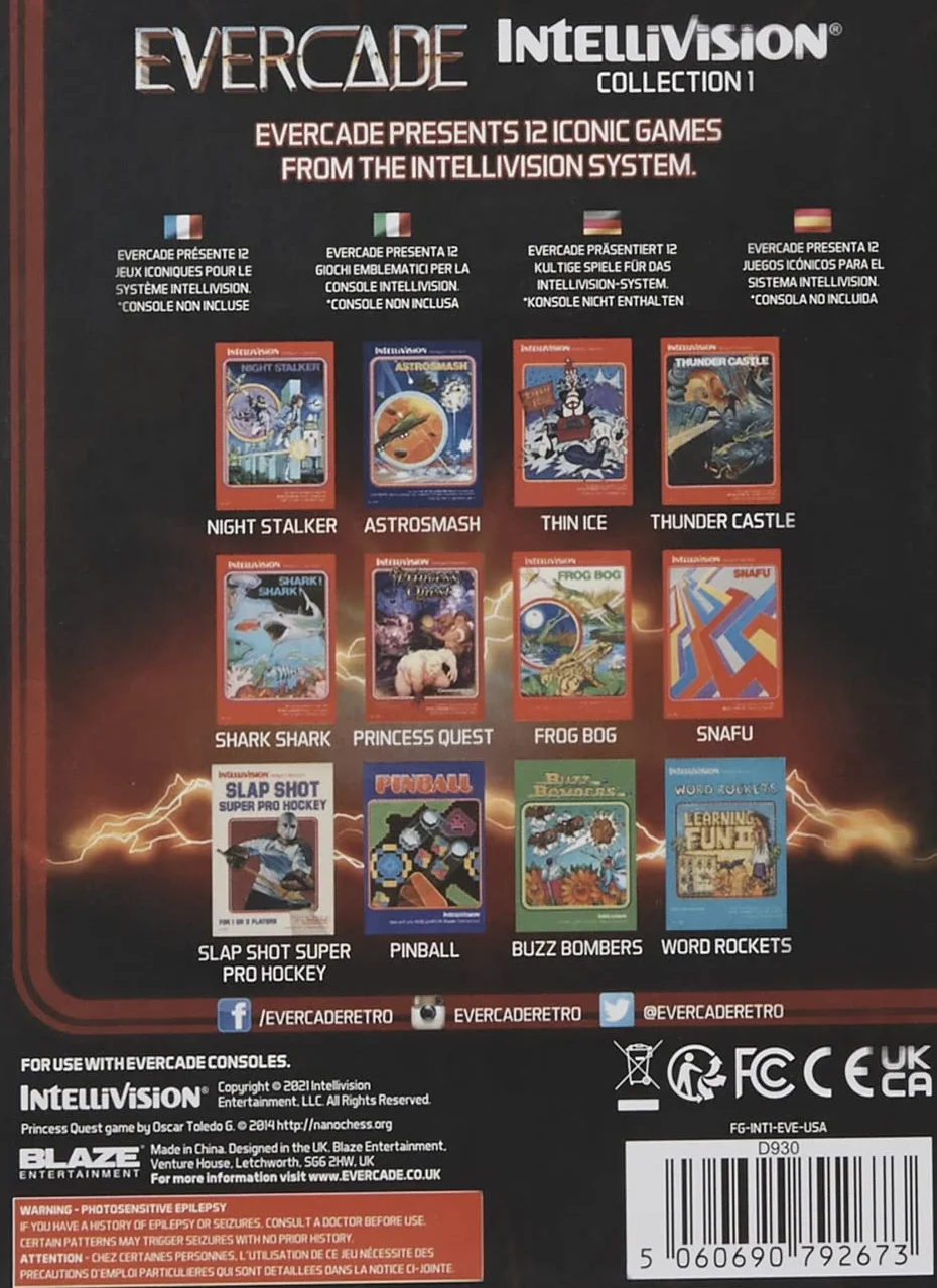 Evercade Intellivision Cartridge 1 (Electronic Games)
