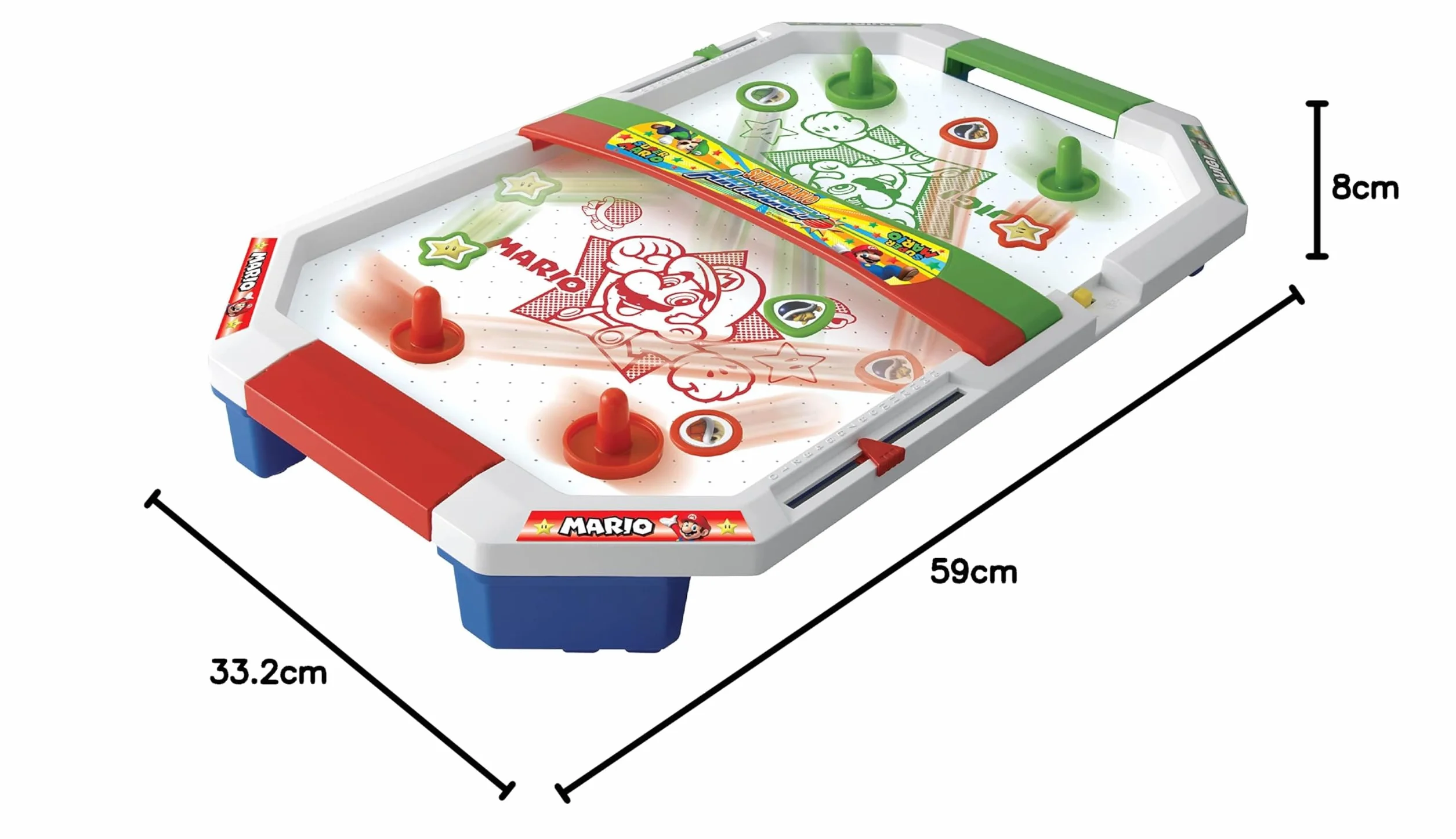 EPOCH Games 7415 Super Mario Air Hockey - Party Spiel Actionspiel Geschicklichkeitsspiel Bunt