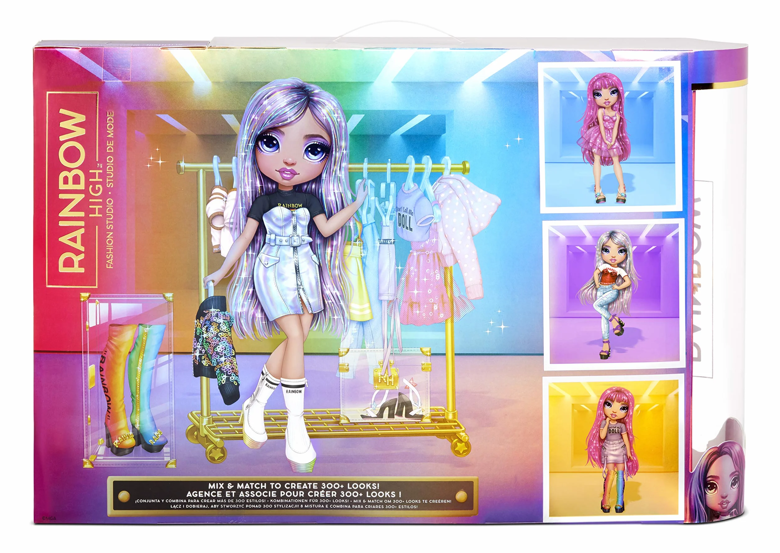 Rainbow High Fashion Studio - Bambole con Vestiti, Accessori & 2 Fantastiche Parrucche - Crea più di 300 Look