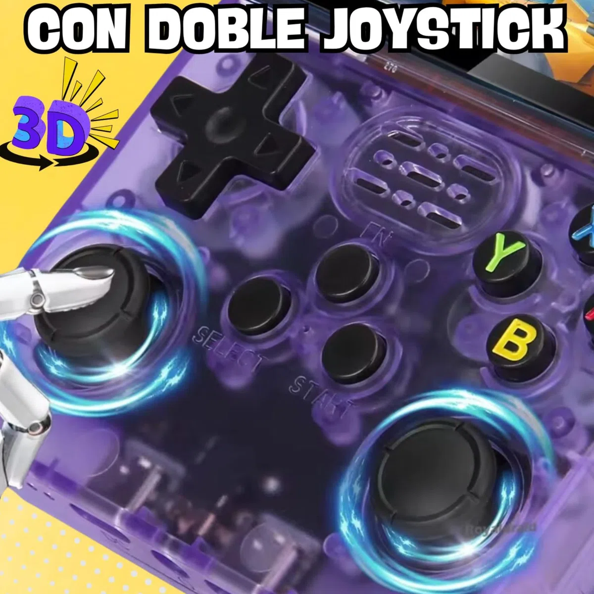 Console retrò portatile R36S con 15000 giochi - Mini console portatile con giochi per PS1, PSP, N64, NDS, SuperN, GameB, GBA, NeoG, ecc. Schermo HD IPS da 3,5 640 x 480 - Quad Core 1,6 GHz e RAM 1 GB