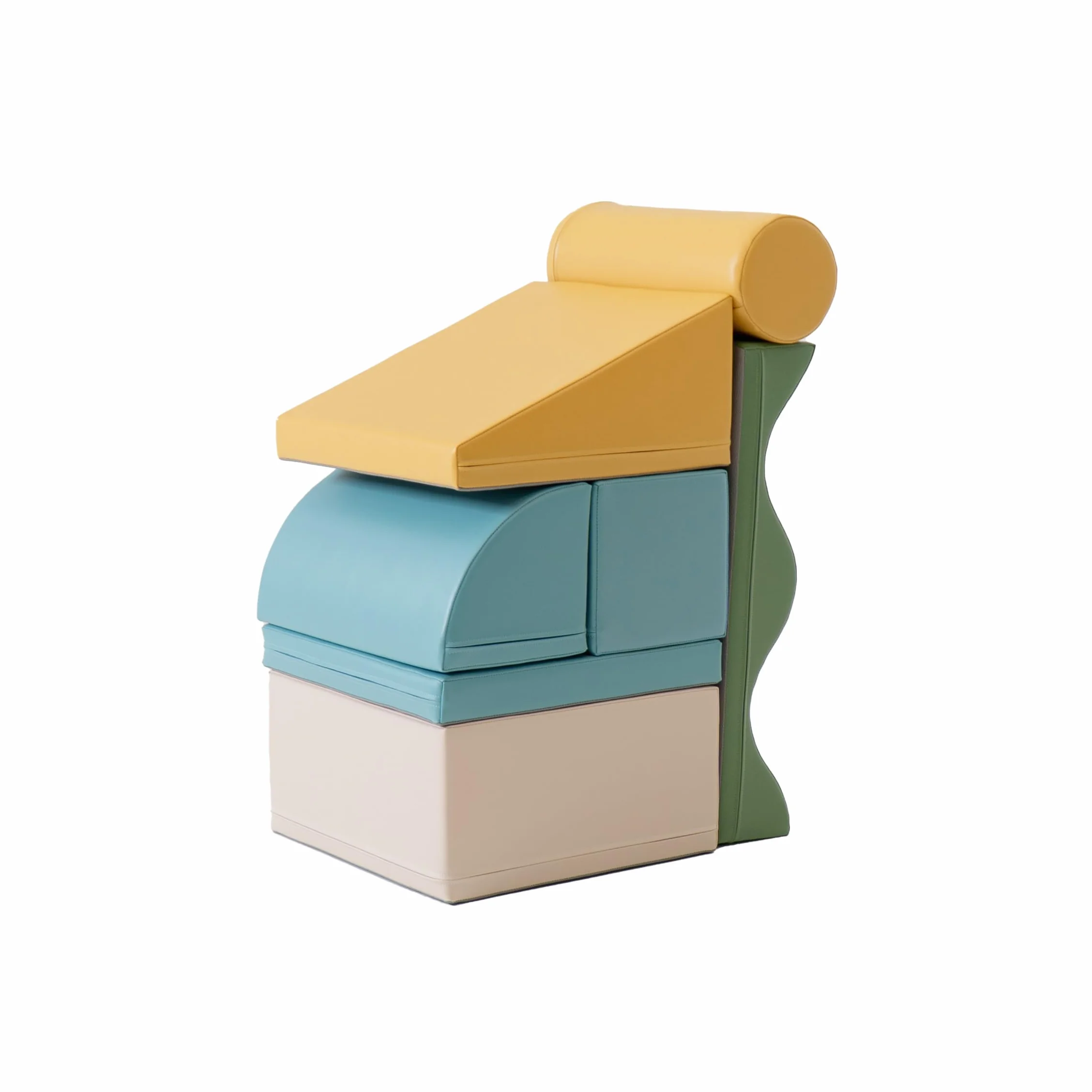 IGLU Soft Play Discoverer 7 XL Cubi Psicomotricità Blocchi per Bambini in Schiuma Set da Gioco 1 anno Montessori 12+ mesi Pastel Sea