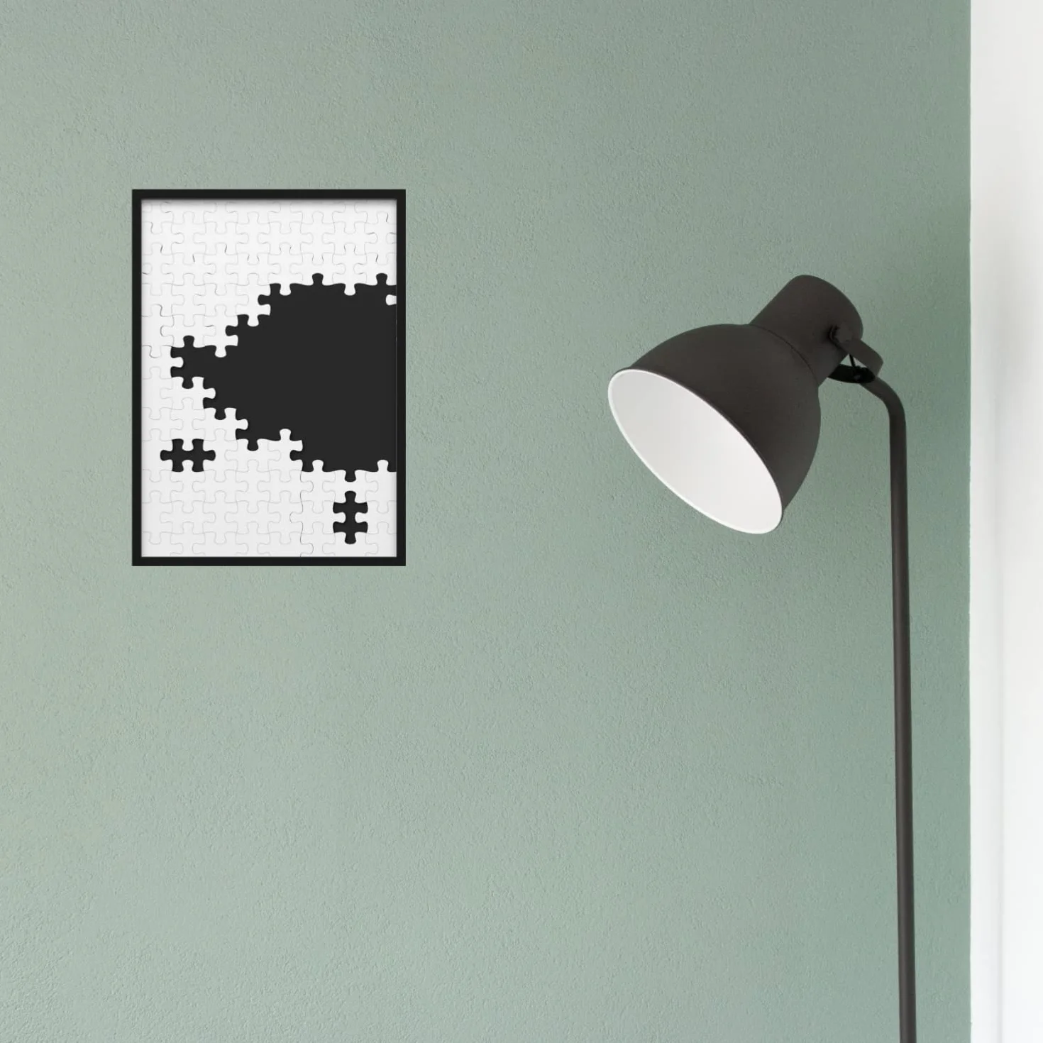 Cornice per puzzle 98x75 cm adatta per Ravensburger 2000 Alurahmen (Nero)