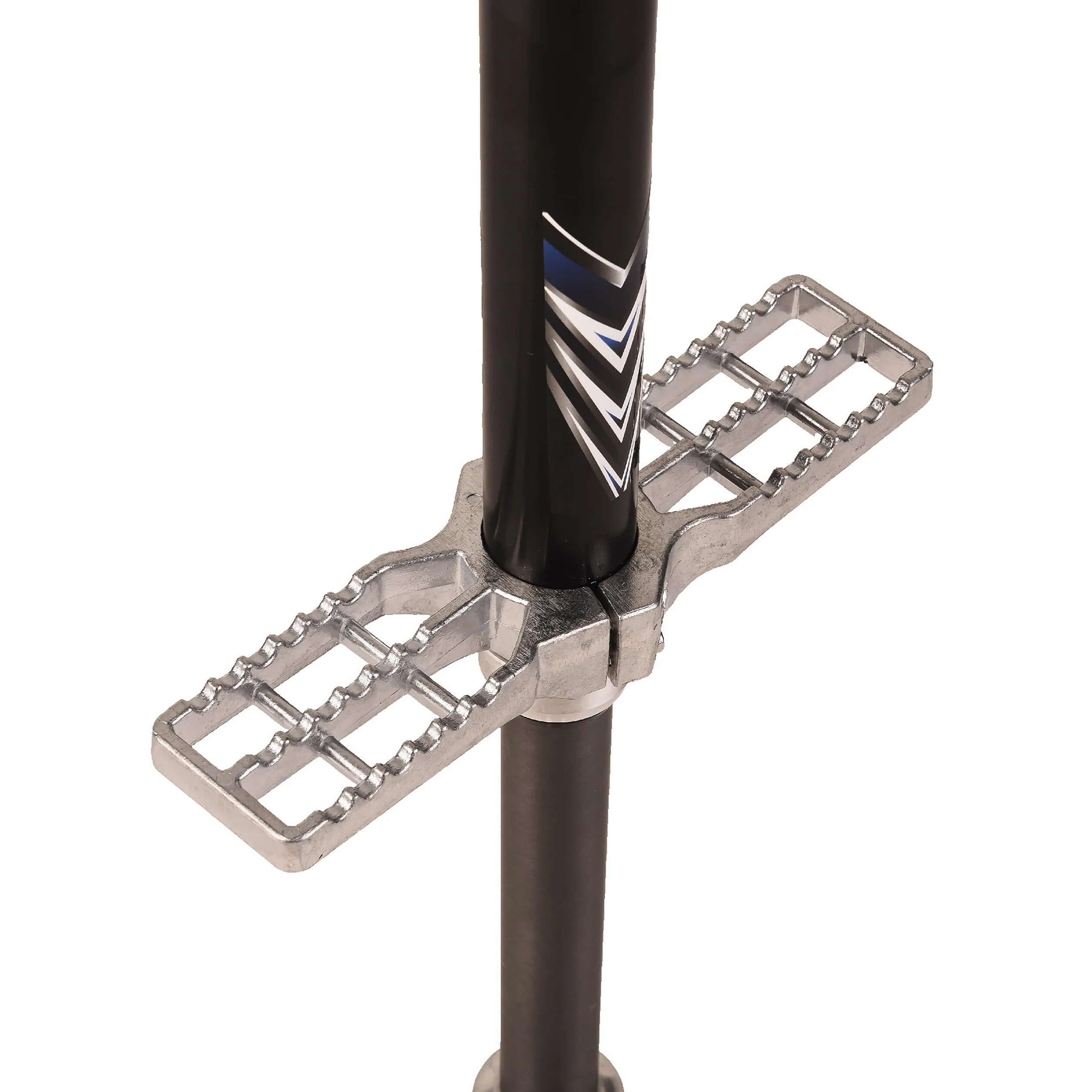 Relaxdays Pogo Stick Adulti, Bastone Elastico Fino a 110 kg, Imbottito, da Esterno, Antiscivolo, Acciaio Inox, Nero