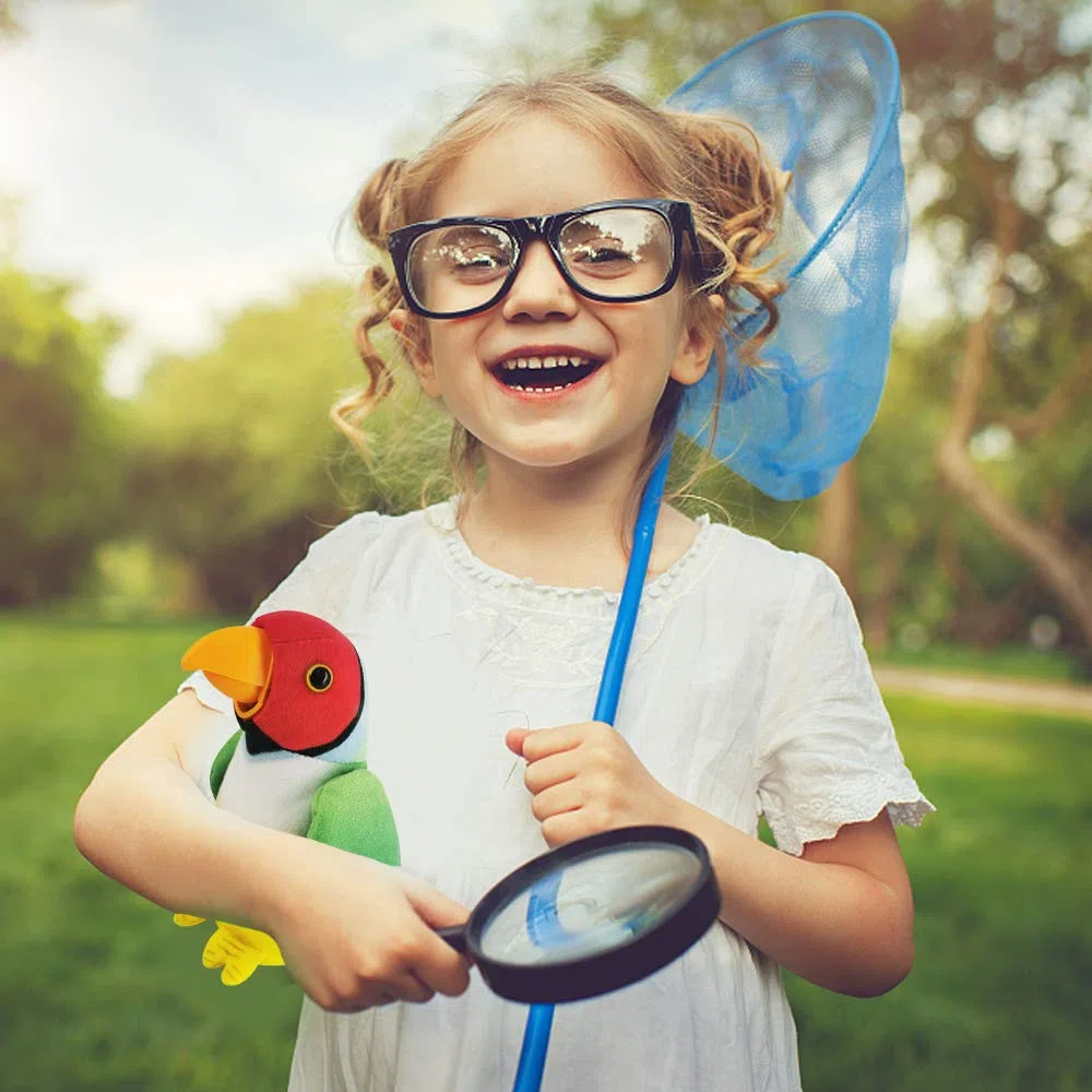 WEofferwhatYOUwant Pappagallo Parlante Interattivo in Peluche – Ripete la Voce in Qualsiasi Lingua con Becco e Ali Mobili – Giocattolo Educativo per Bambini 2+ Anni, Regalo Divertente per Tutti