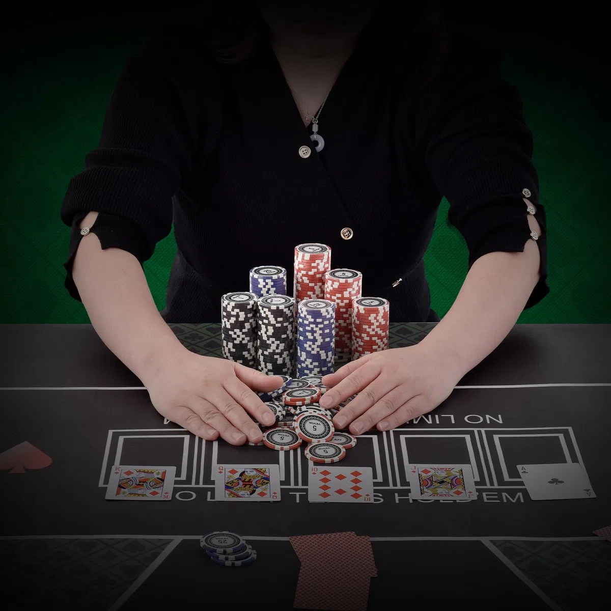 VEVOR Set Poker 500 Pezzi Valigetta Alluminio Fiches Carte Bottoni Dadi Texas Hold'em Blackjack