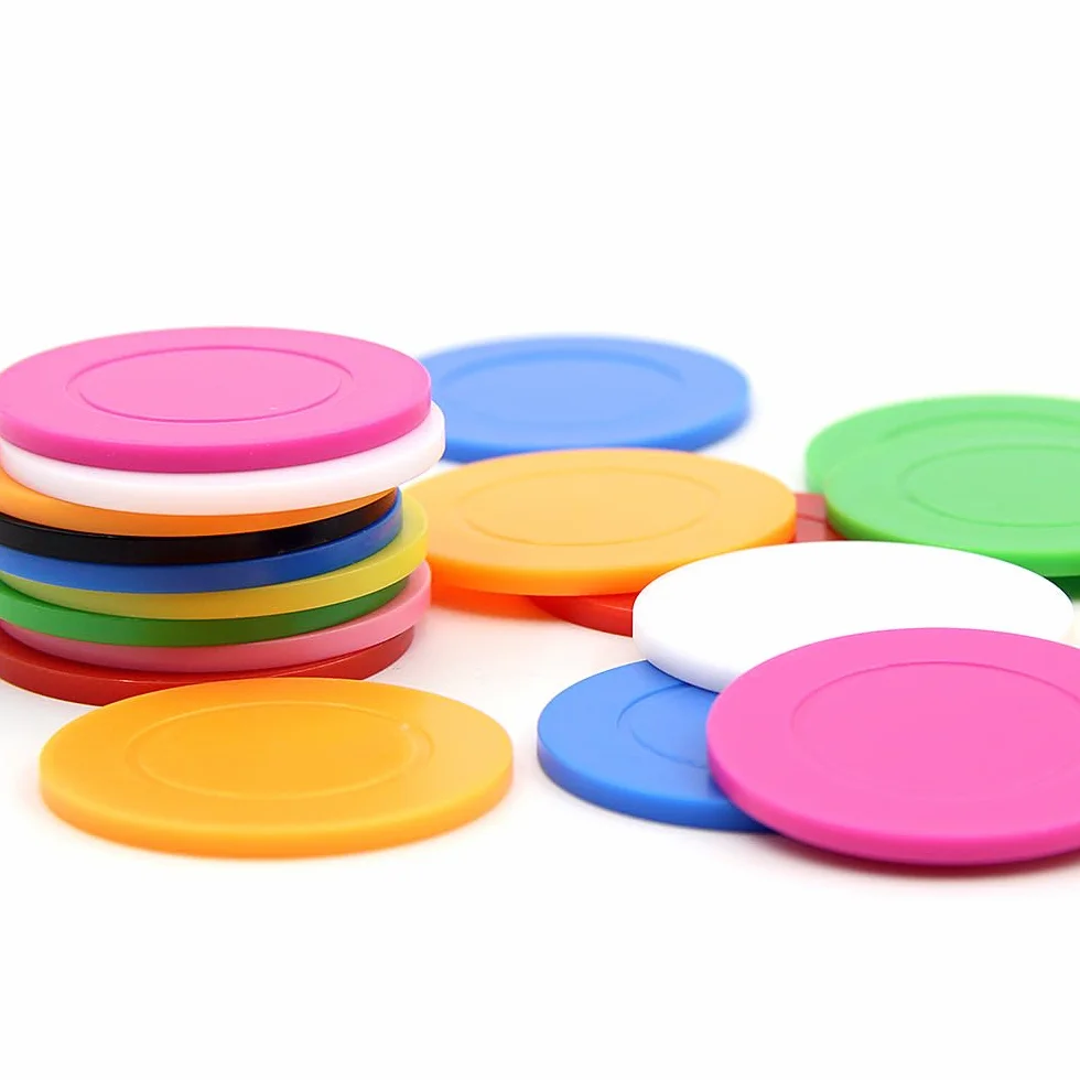 100 fiches da poker in plastica personalizzate, stampa con testo personalizzato, per Texas Hold'em Poker, club di carte o giochi di poker a tarda notte (stile 7)