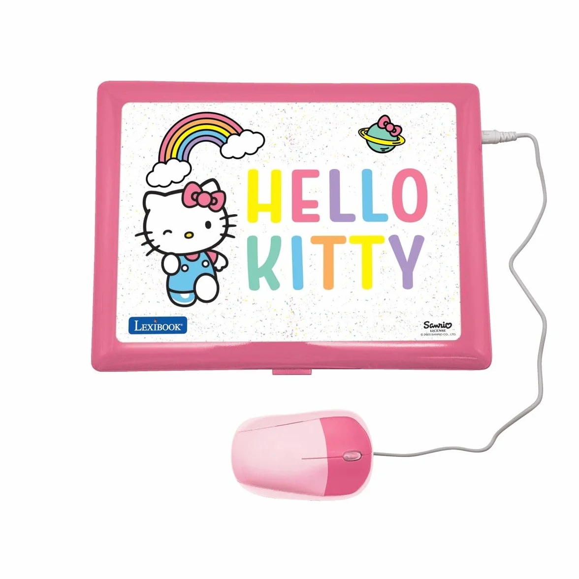 LEXIBOOK, Hello Kitty, portatile educativo Bilingue Inglese/Spagnolo, 164 Attività linguistiche, Scrittura, Matematica, Logica, Musica e Giochi, per Ragazzi e Ragazze, JC598HKi2