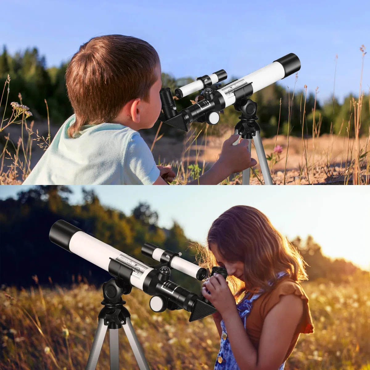 Telescopio Astronomico Per Bambini F40040 - Con Cercatore, Bussola E Treppiede, 20-32X - Per Principianti