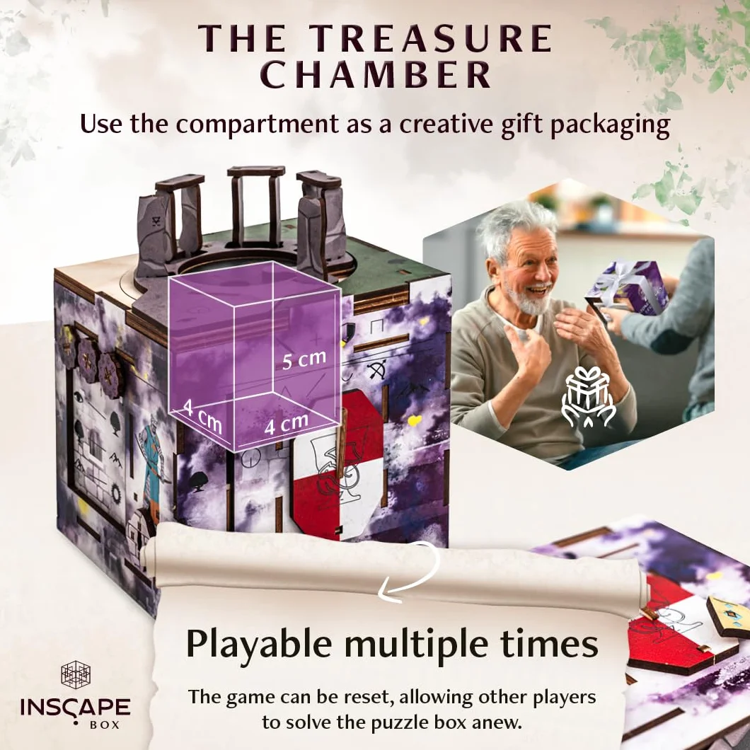 INSCAPE Cluebox Stonehenge's Legacy puzzle in legno 3D interattivo con meccanismi segreti, vivi il gioco Escape Room, ideale per gli appassionati di enigmi e gli adulti, scatola puzzle, regalo