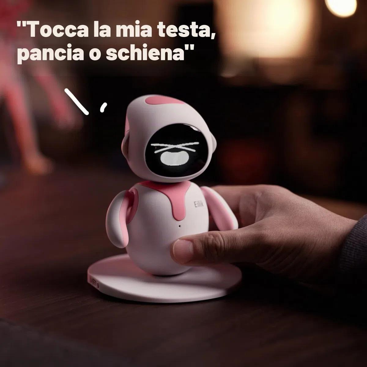Eilik Rosa – Adorabile Robot Interattivo: Smart Gadget per la Casa o la Scrivania con Emozioni Realistiche e Aggiornamenti Costanti, Idea Regalo per Adulti e Bimbi, Robo-Pet per Ragazzi e Ragazze