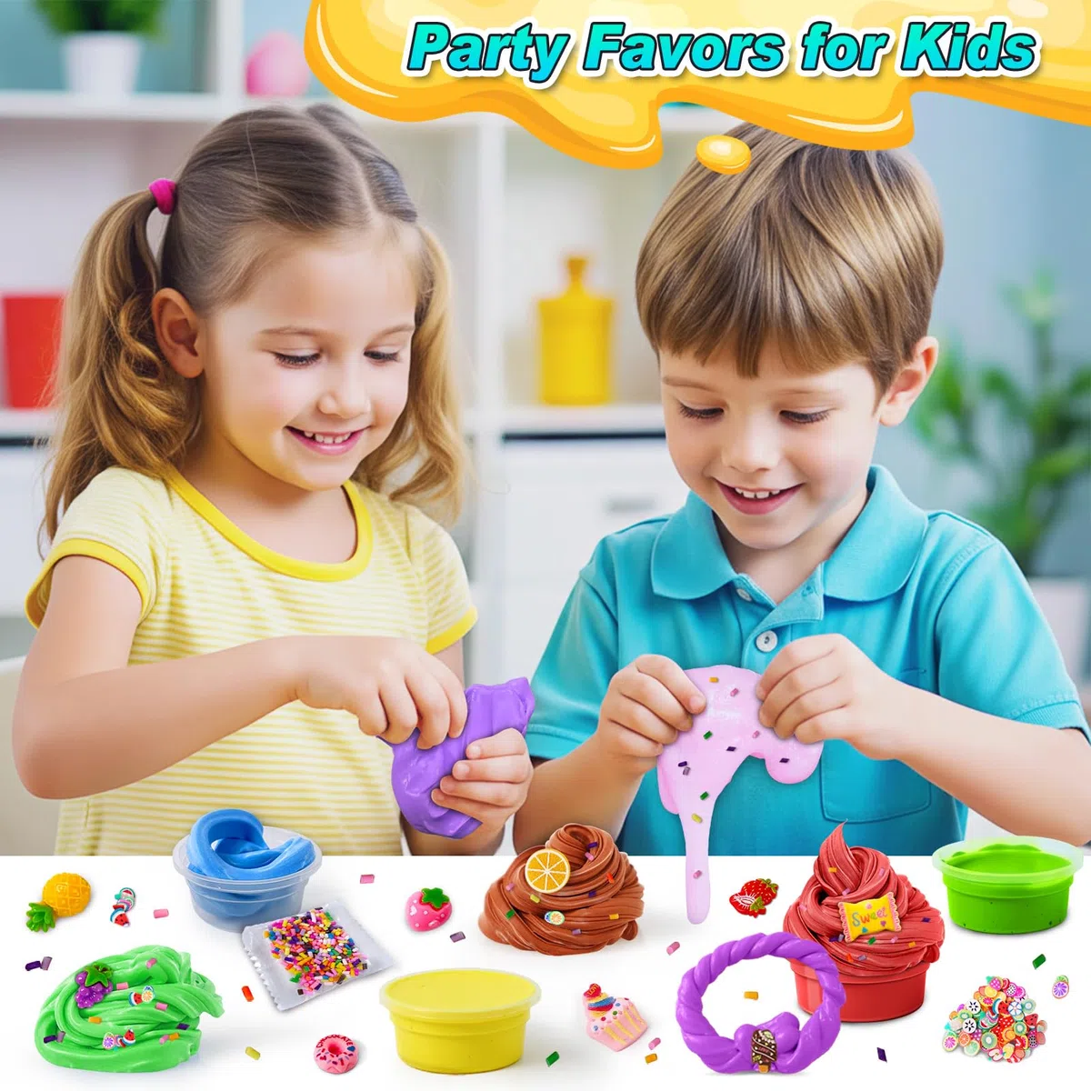 40 Pack Butter Slime Kit per Bambini, Giocattoli Slime per Ragazzi e Ragazze, Slime Profumato per Feste e Favori, Morbido e Non Appiccicoso