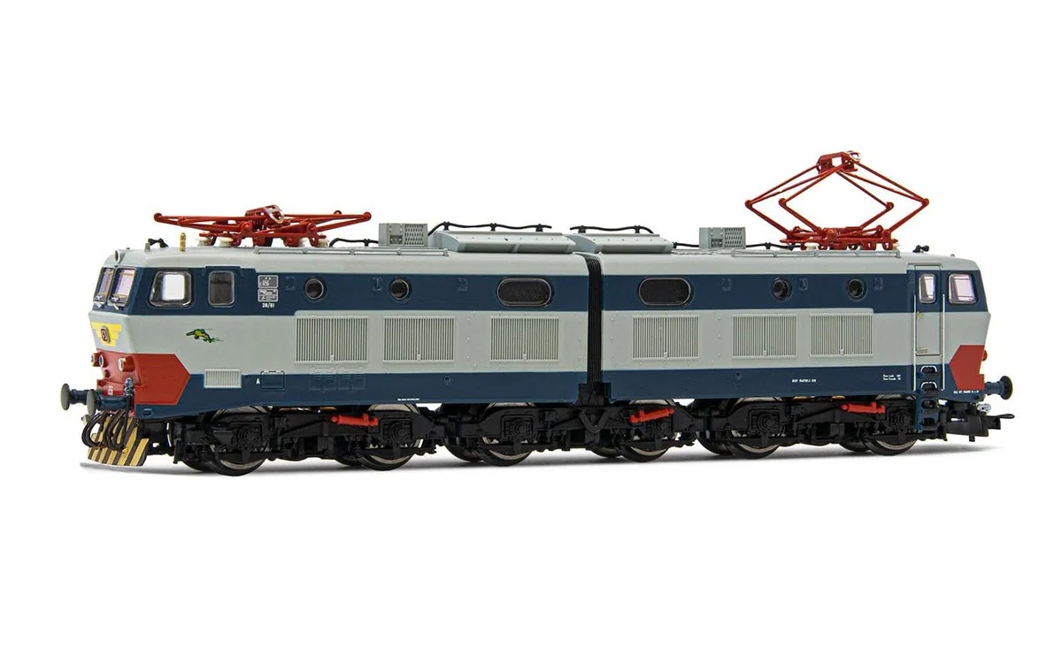 Rivarossi HR2968 FS, E.656 4a serie livrea originale, senza grondaia, con ammortizzatori, ep; locomotiva elettrica V