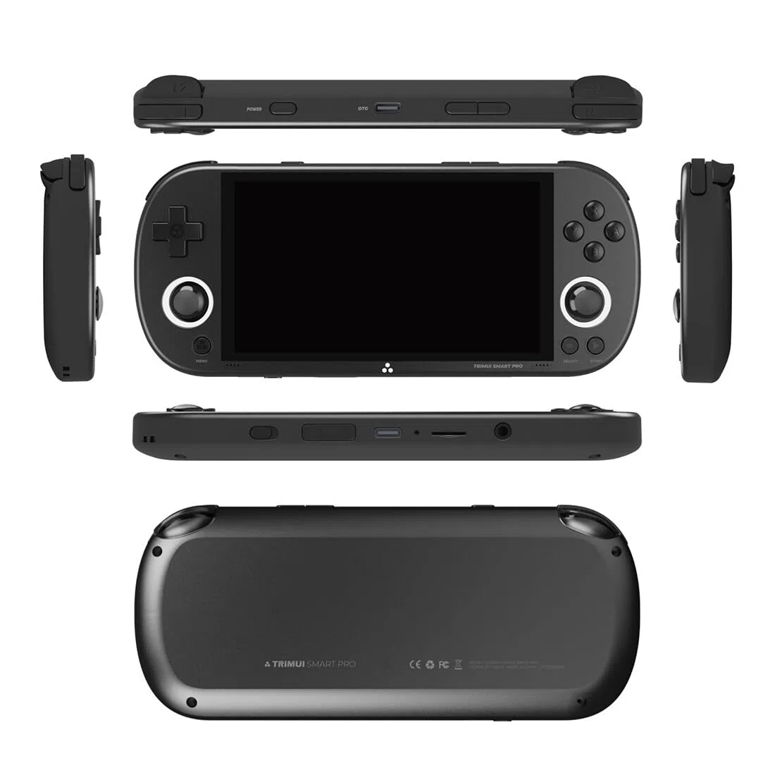 TRIMUI SMART PRO Console di gioco portatile retrò con giochi, schermo IPS da 4,96 pollici 256G, Arcade video portatile per adulti, sistema Linux processore Allwinner A133P, supporto WiFi - Nero