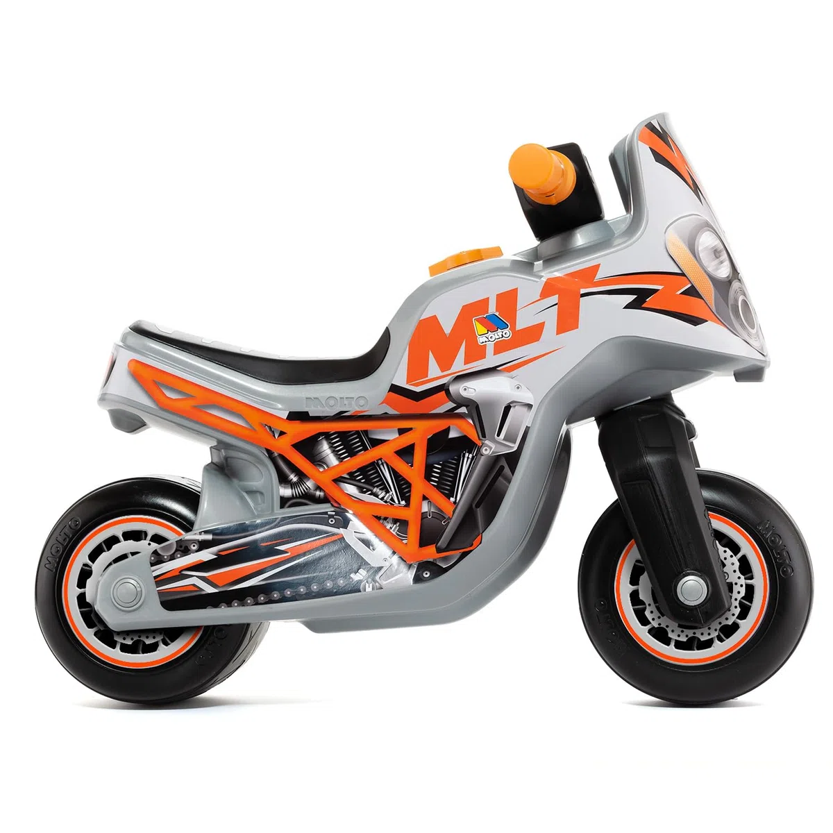 Molto | Moto Corridoio Molto Cross Race Plata | per tutti i tipi di terreno | Giocattoli per bambini sicuri e resistenti | Incoraggia lo sviluppo sano di bambini e ragazze | +18