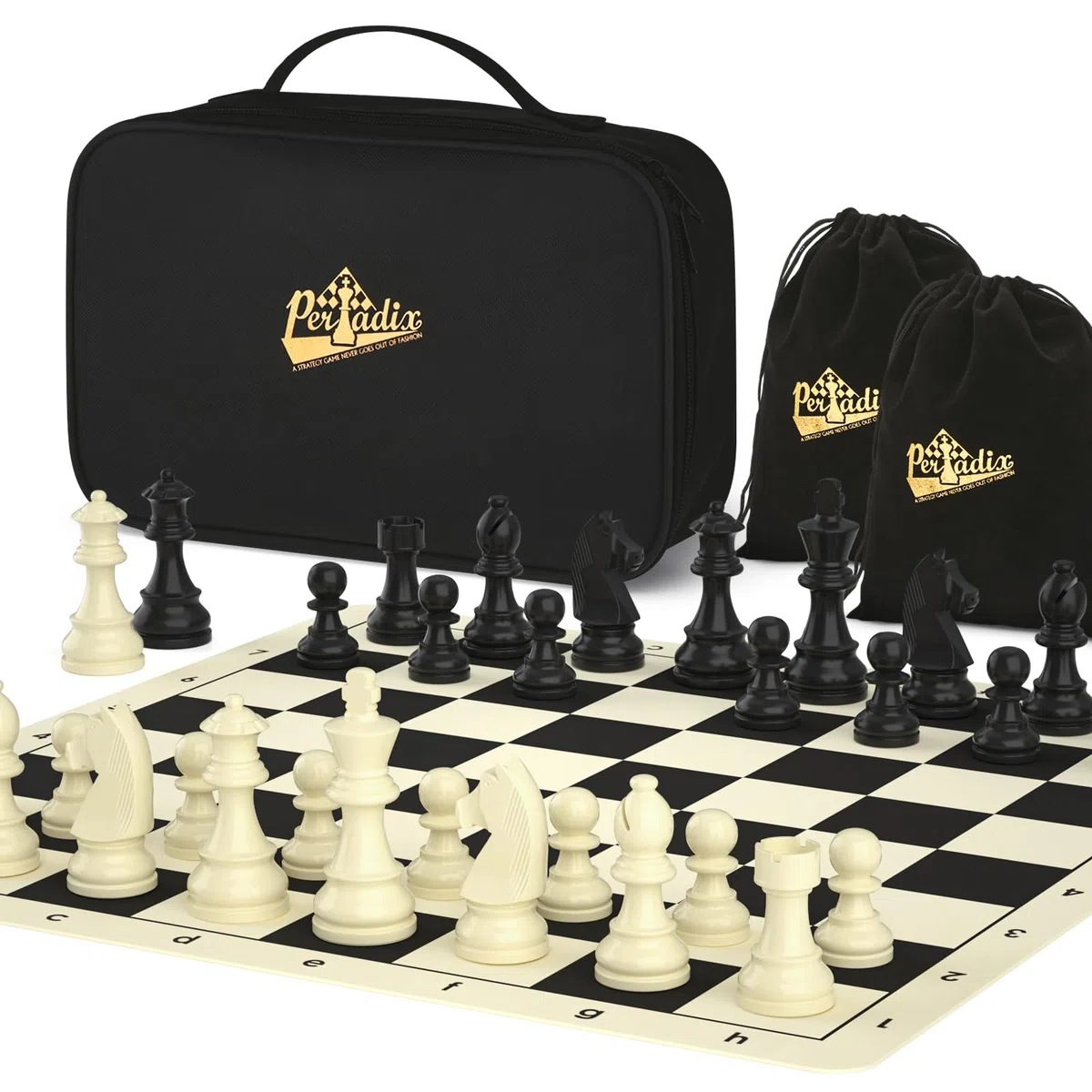 Peradix Scacchiera Professionale Portatile in Silicone 50x50cm Set Scacchi Gioco da Tavola