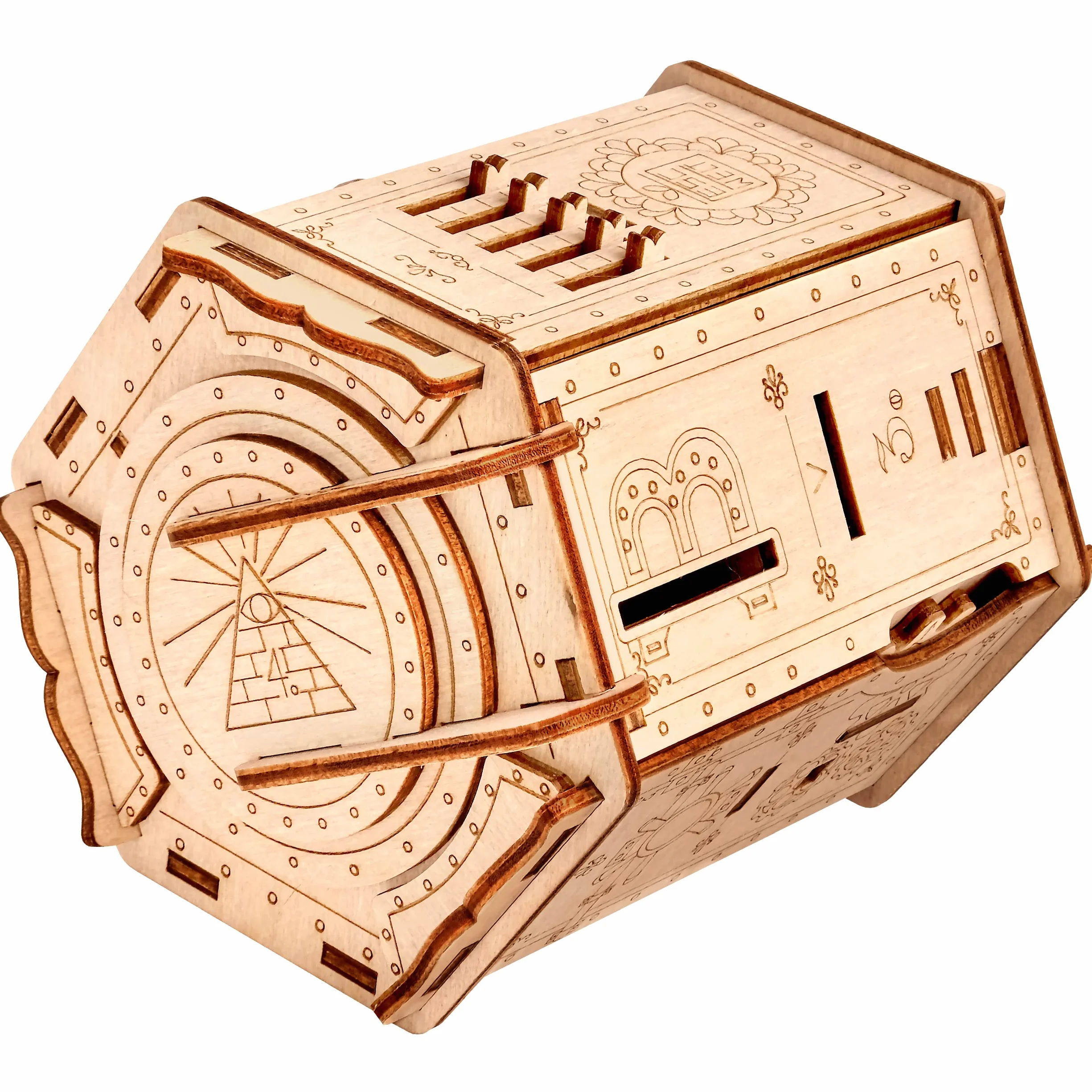 ESC WELT Fort Knox Box PRO - Puzzle 3d in Legno - Pasqua Rompicapo in Legno Difficile - Escape Room Gioco da Tavolo -Scatola Segreta Rompicapo con Scompartimento Nascosto - Giochi di Logica per Adulti
