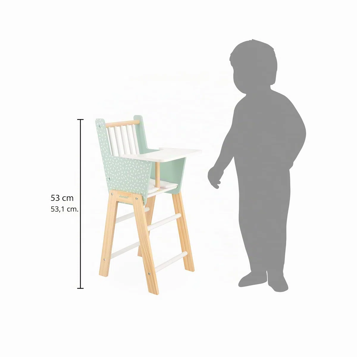Janod Seggiolone Zen in Legno FSC Giocattolo di Imitazione Accessorio per Bambole 42 cm 3 Anni