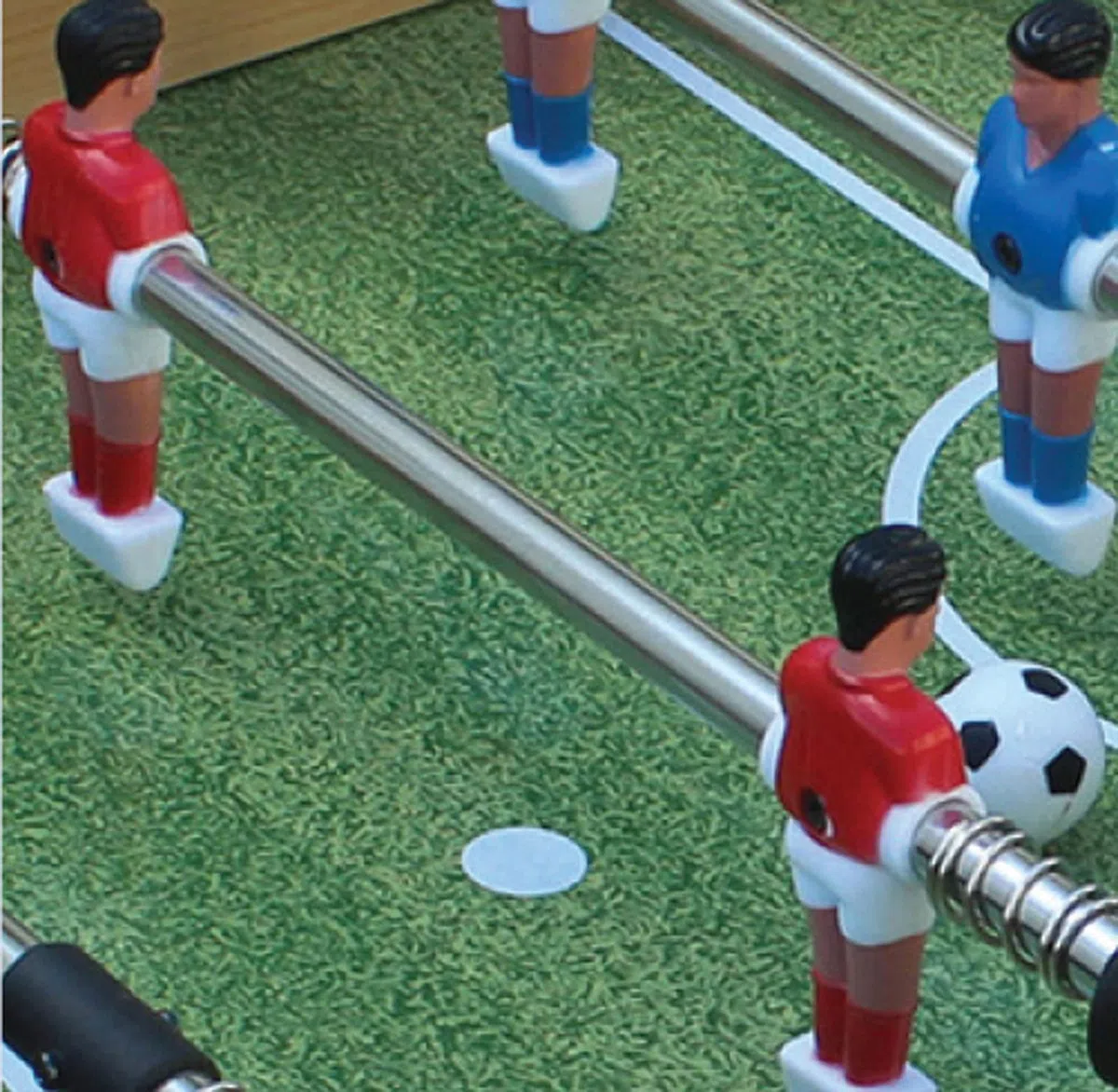 Garlando F-MINI 2 IN 1 Calciobalilla e hockey da tavolo in un solo prodotto; aste telescopiche comprese nella dotazione. Salvaspazio