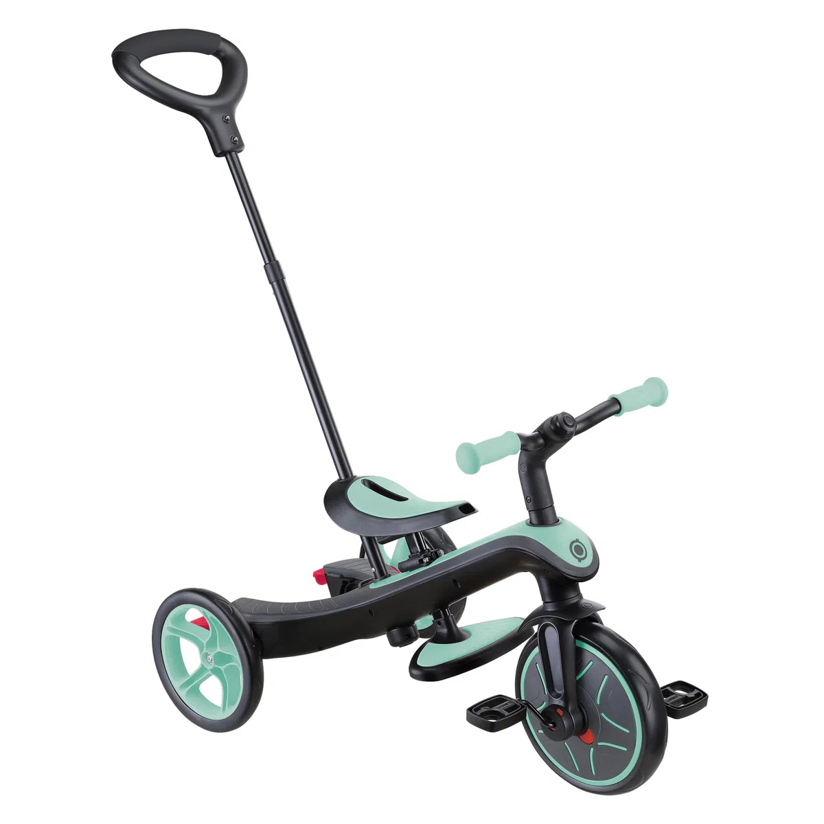 Globber - Triciclo Explorer 4 in 1 - Triciclo evolutivo e draisiano per bambini dai 10 mesi ai 5 anni, verde menta
