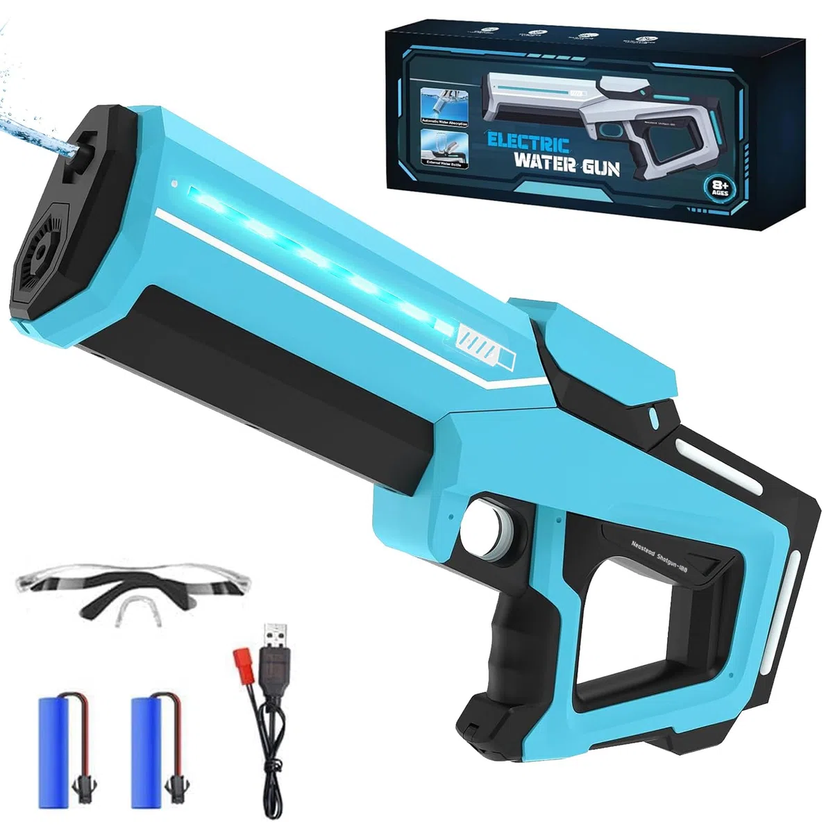 Pistola ad Acqua Elettrica,Pistola ad Acqua Giocattol,Dispositivo Giocattolo per Piscina Estiva,Pistole ad Acqua Automatica,per Piscina,Spiaggia,Estivi Feste All'aperto