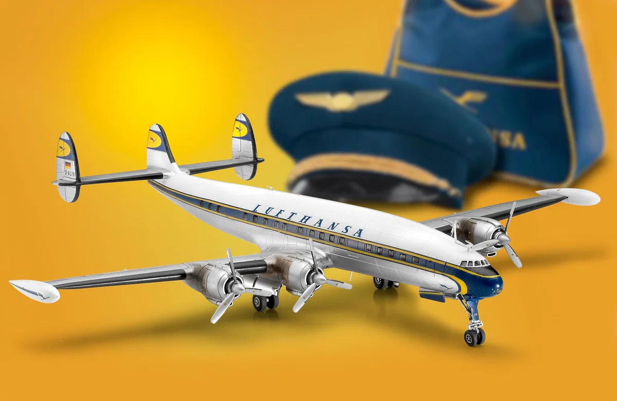 Revell 03745 Lockheed L.1049G Super Constellation Lufthansa scala 1:144 - Kit modello in plastica non costruita/non verniciata