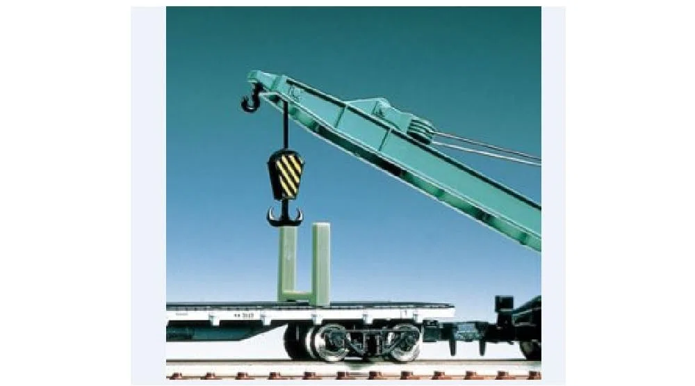 ARTE DEGLI ARGENTI 2772 GRU GIGANTE SEMOVIBILE E ROTANTE FERROVIARIA CON CARRO APPOGGIO SCALA-N 1/160