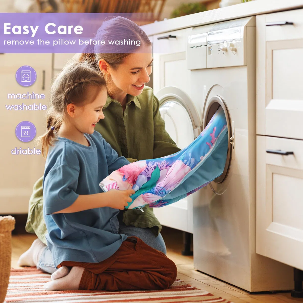 Grandi Dimensioni Sacco a Pelo Bambino con Rimovibile Cuscino 170×75cm, Pieghevole Nap Mat Caldo per Bambini Ragazze Ragazzi, Nap Mats con Doppia Cerniera per Campeggio, Scuola Materna e Asilo
