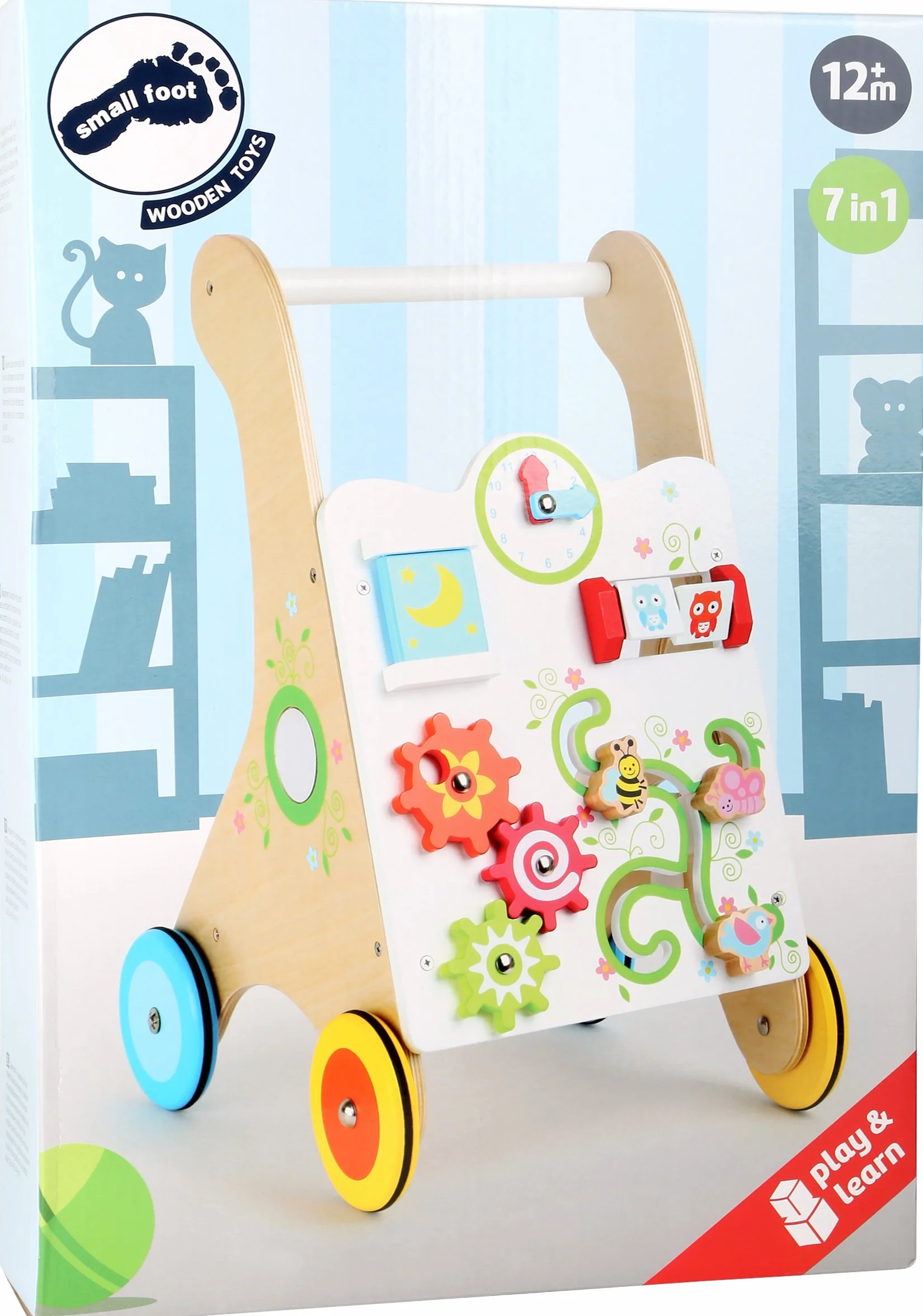 Small Foot Company Carrello Primi Passi in Legno Stabile, 10745