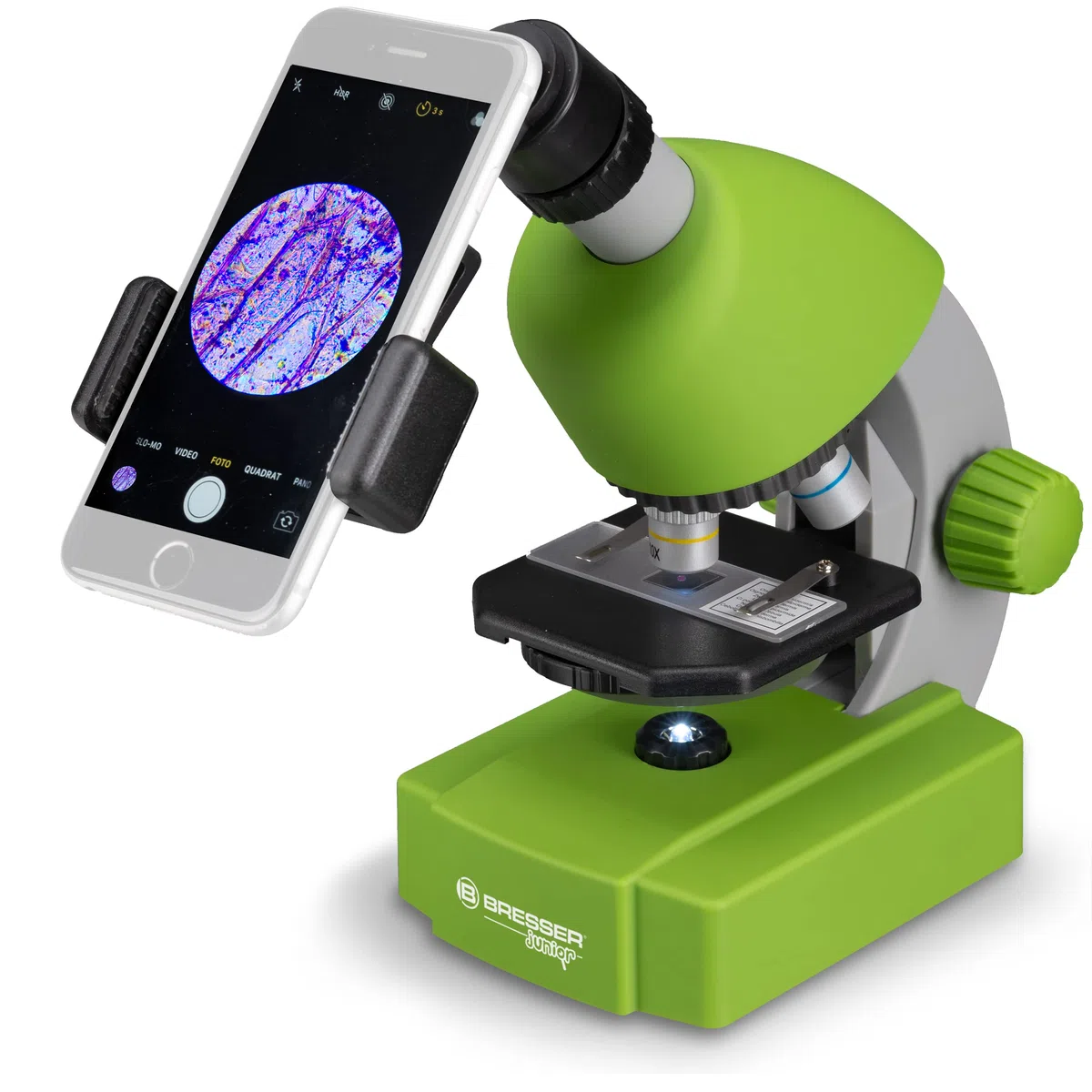 BRESSER JUNIOR Microscopio 40x-640x verde