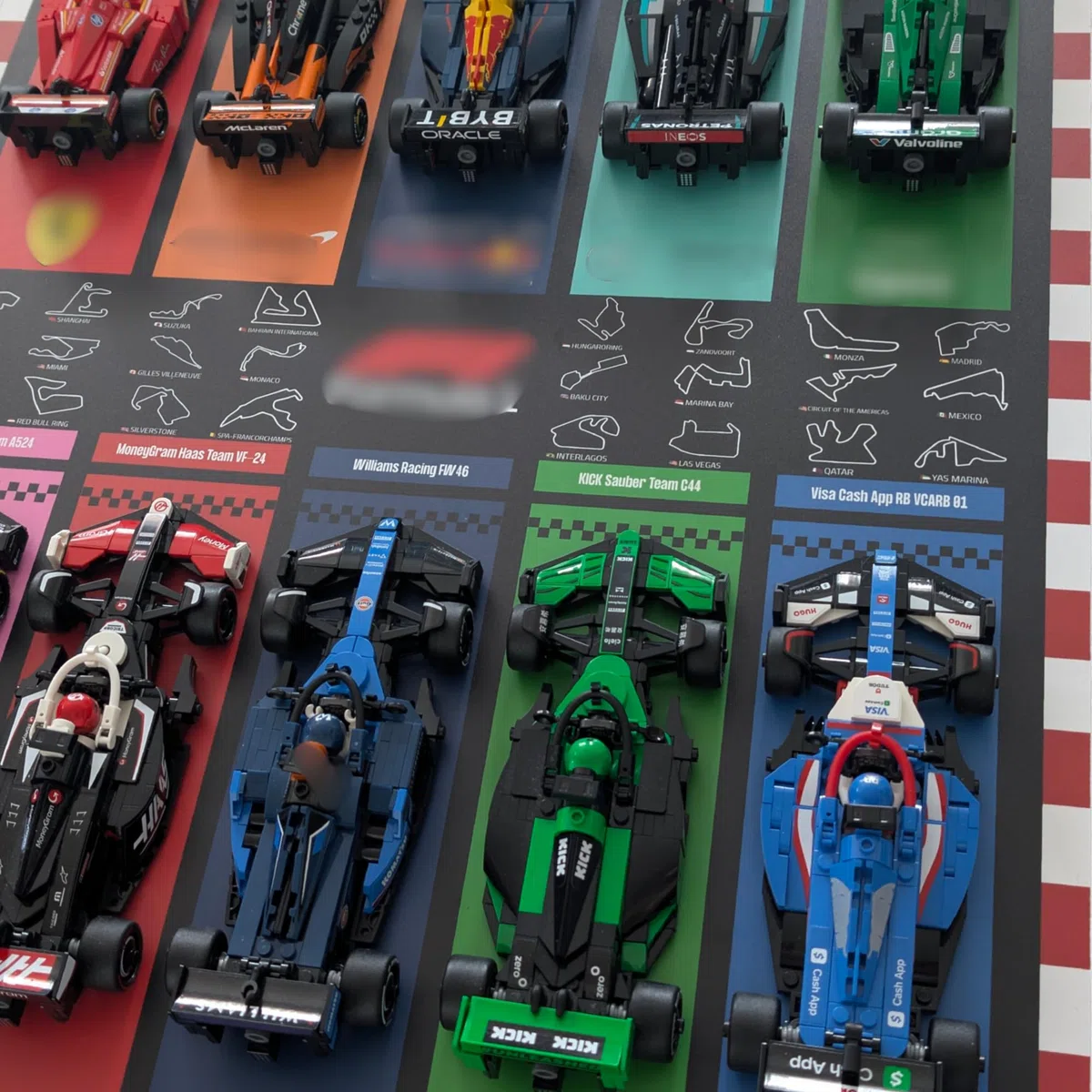 Display da incorniciare, 50 x 70 cm, per collezione LEGO F1 Speed Champions, supporto Forex 3 mm, decorazione da parete per collezionisti