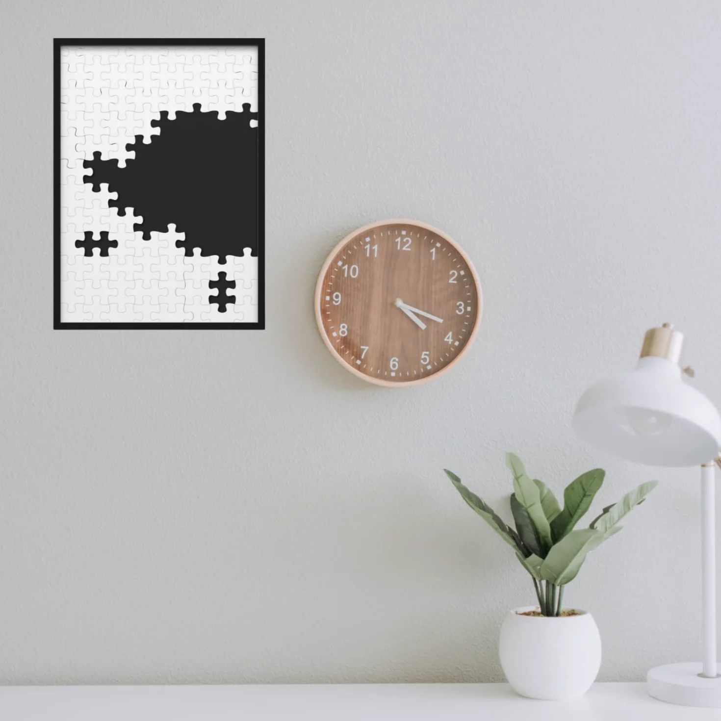 Cornice per puzzle 98x75 cm adatta per Ravensburger 2000 Alurahmen (Nero)