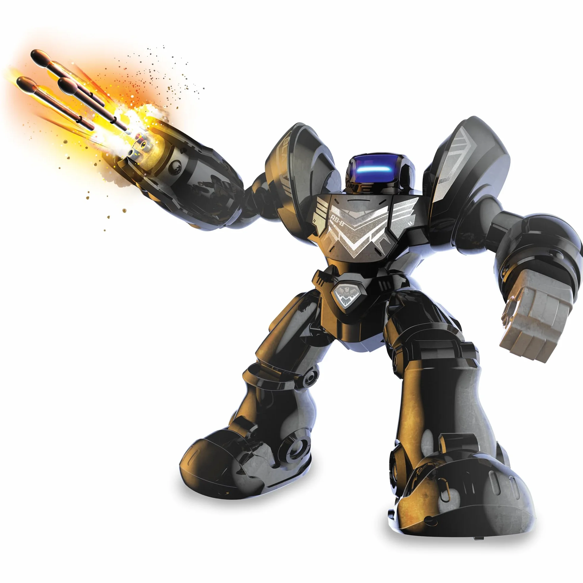 Silverlit YCOO Robo Blast Nero - Robot telecomandato - Funzione Tiro - Musica inclusa - Funzione danza -XXL Robot