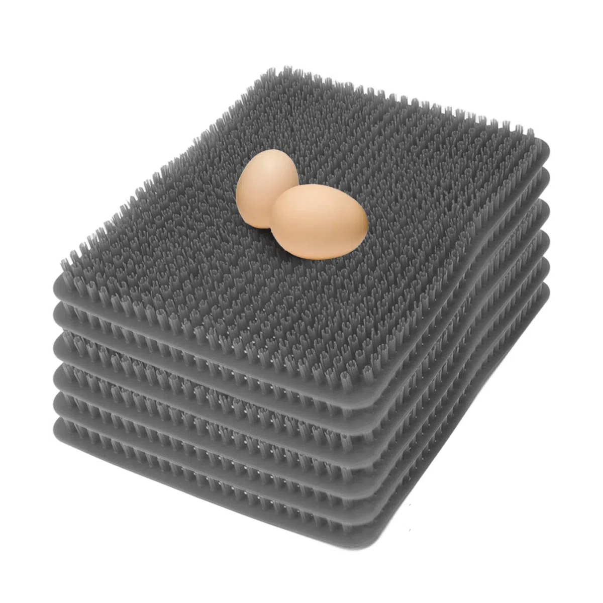 Cuscinetti per Nido per Galline Lavabili in PE 6 Pezzi 35x30 Cm per Pollaio