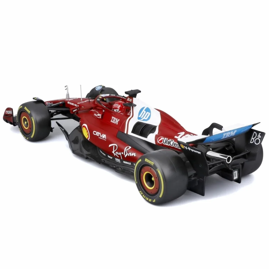 Bburago – Ferrari SF-25 F1 2025#16 Leclerc, Diecast Modellino Auto 1:18, replica autentica della Ferrari Formula 1 Bolid, licenza ufficiale, età consigliata 14+ anni
