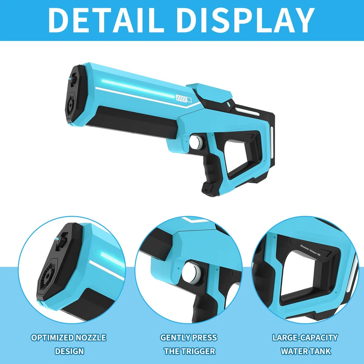 Pistola ad Acqua Elettrica,Pistola ad Acqua Giocattol,Dispositivo Giocattolo per Piscina Estiva,Pistole ad Acqua Automatica,per Piscina,Spiaggia,Estivi Feste All'aperto