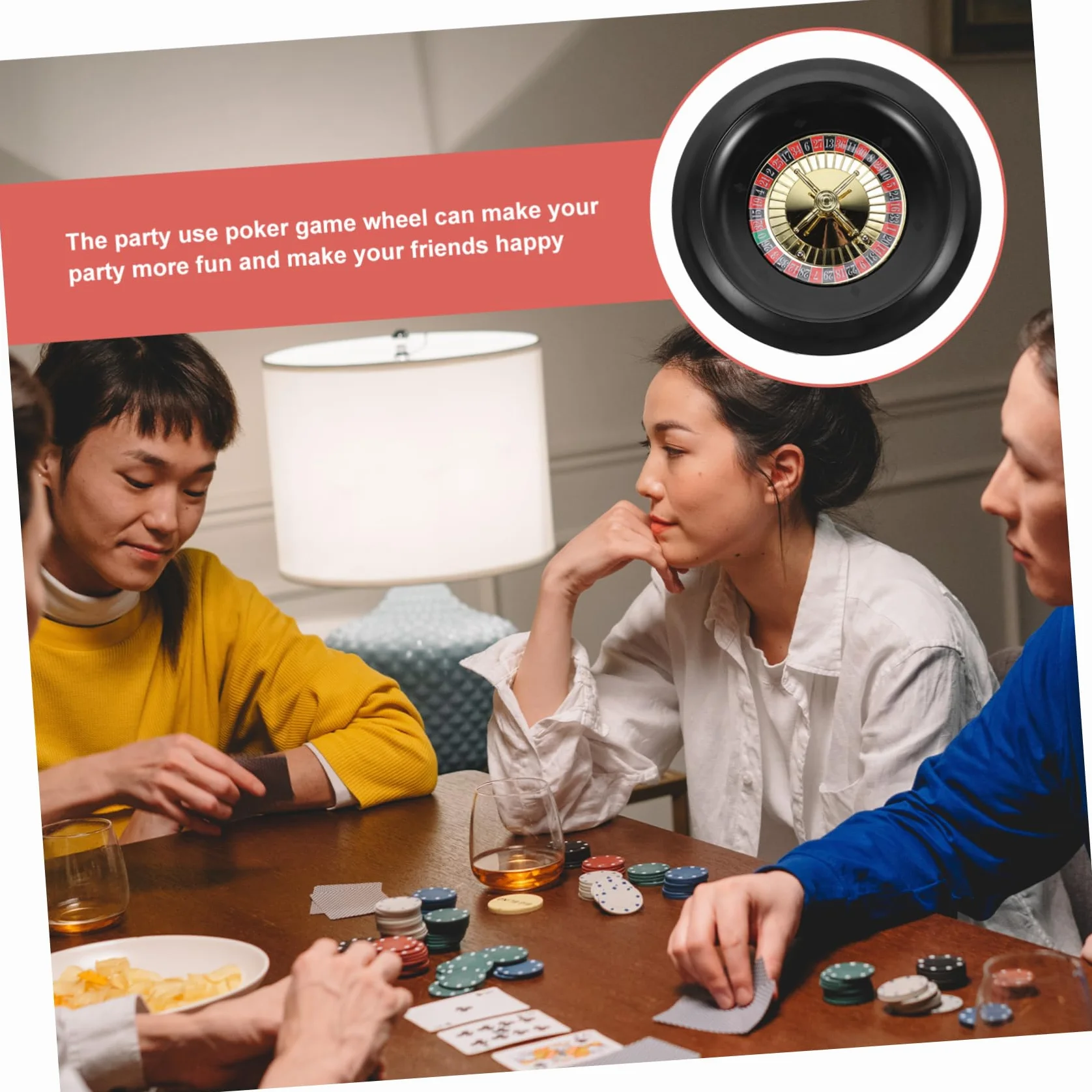 HANABASS Roulette Russa Giradischi digitale Ragno Ruota Gioco Multifunzionale Posare Grande Rouletterad Fai da Te Ruota Rotante Giradischi Ruota Rotante per Bar