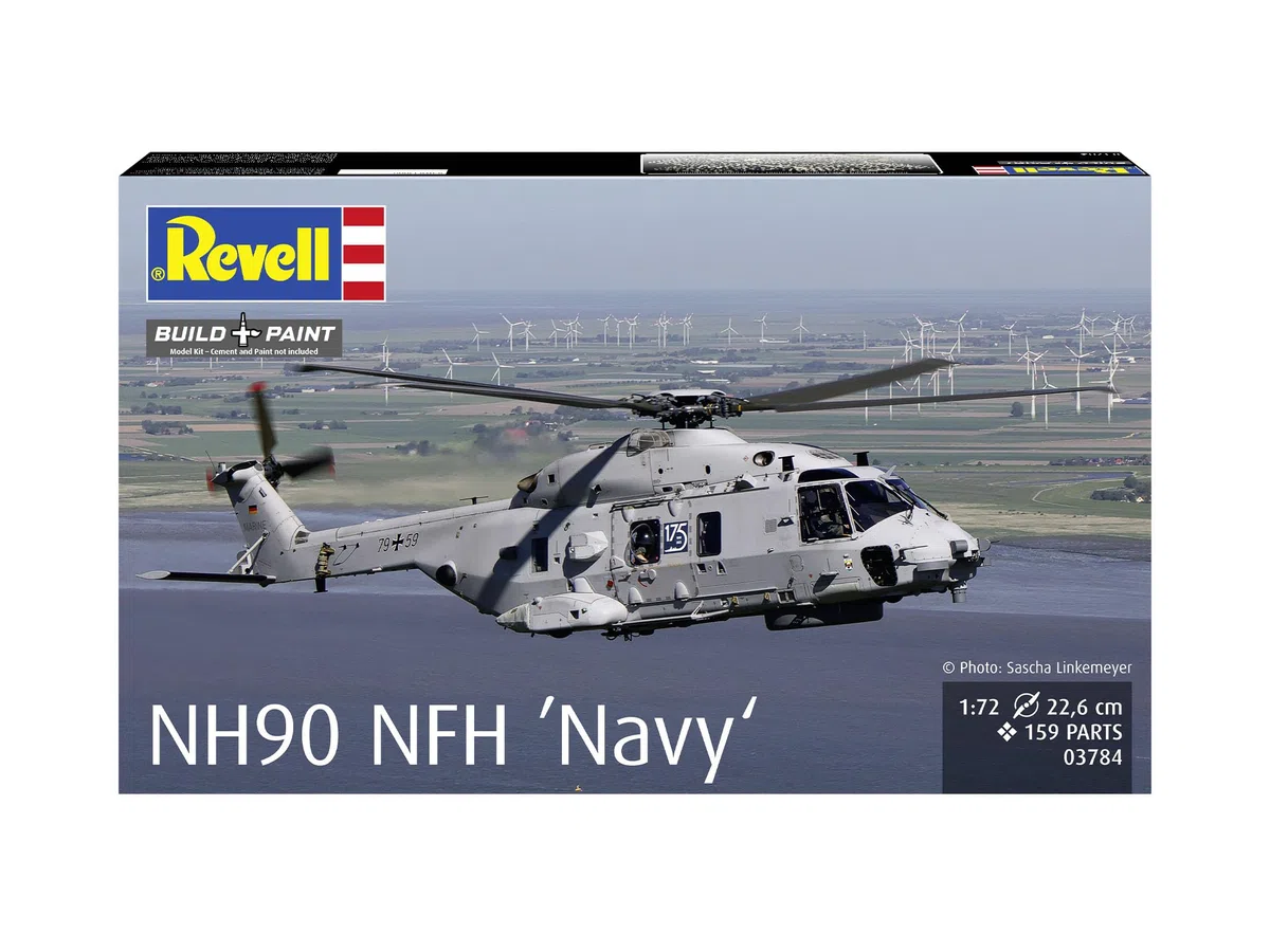Revell 03784 NH90 NFH Navy 1:72 Scala - Kit di modellismo in plastica non assemblato/non dipinto