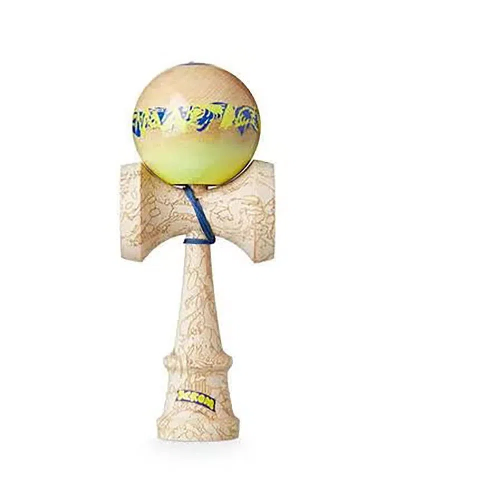 KROM Kendama Unity Sangfroid – in legno d'acero per principianti ed esperti – Gioco di abilità per esterni e interni – Giocattolo in legno con corda e palla – Kendama Skilltoy