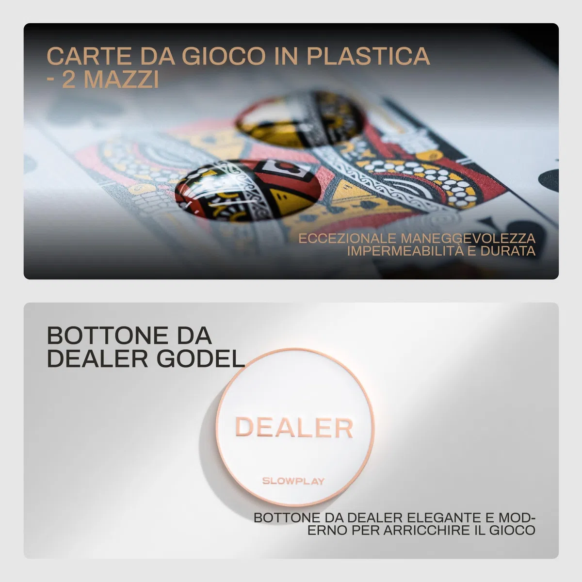 SLOWPLAY Godel set żetonów pokerowych 14g 300 sztuk w walizce poliwęglanowej