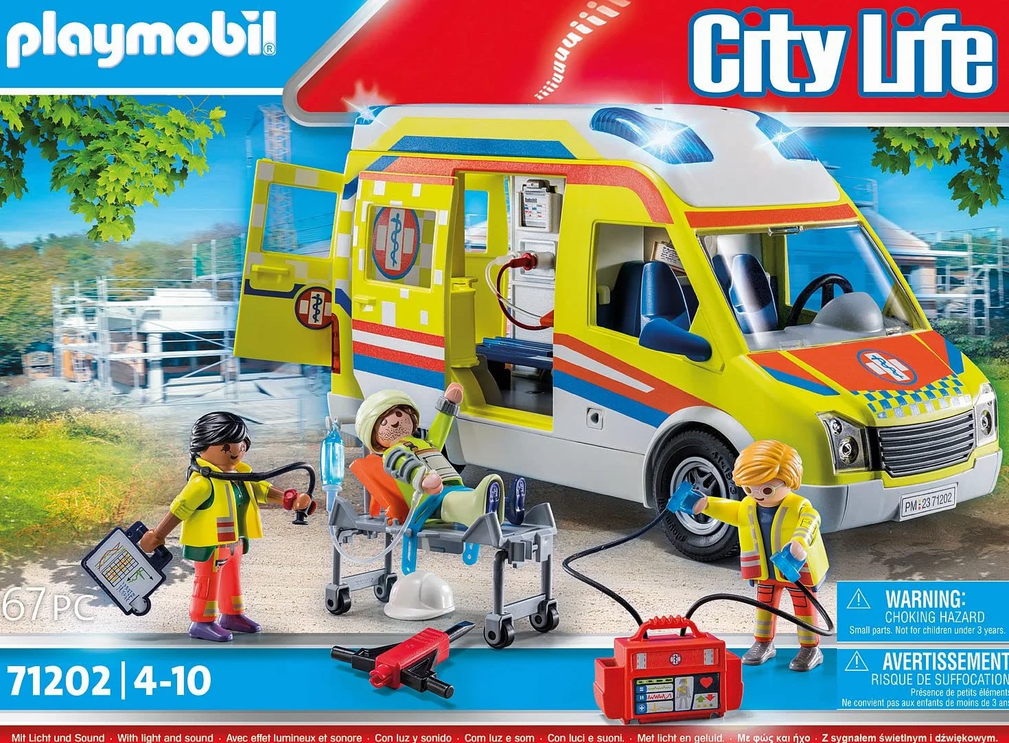 PLAYMOBIL City Life 71202 Ambulanza, con luci e Suoni, Giocattolo dai 4 Anni