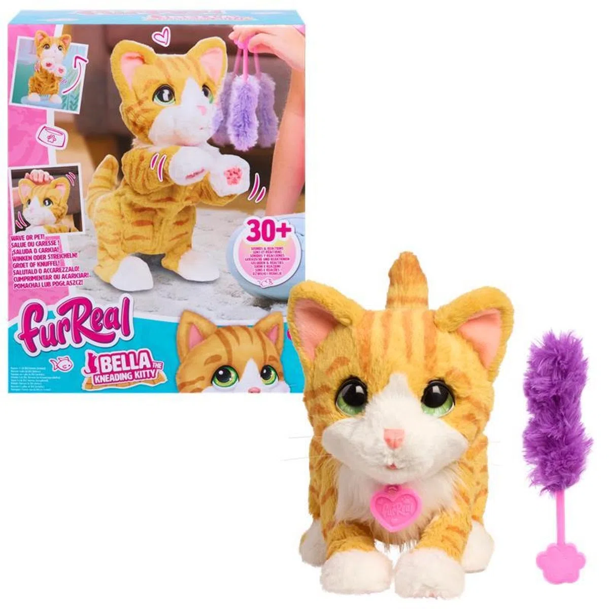 Just Play furReal Bella the Biscuit-Making Kitty 25,4 cm interattivo peluche oltre 30 suoni e reazioni giocattoli per bambini dai 4 anni