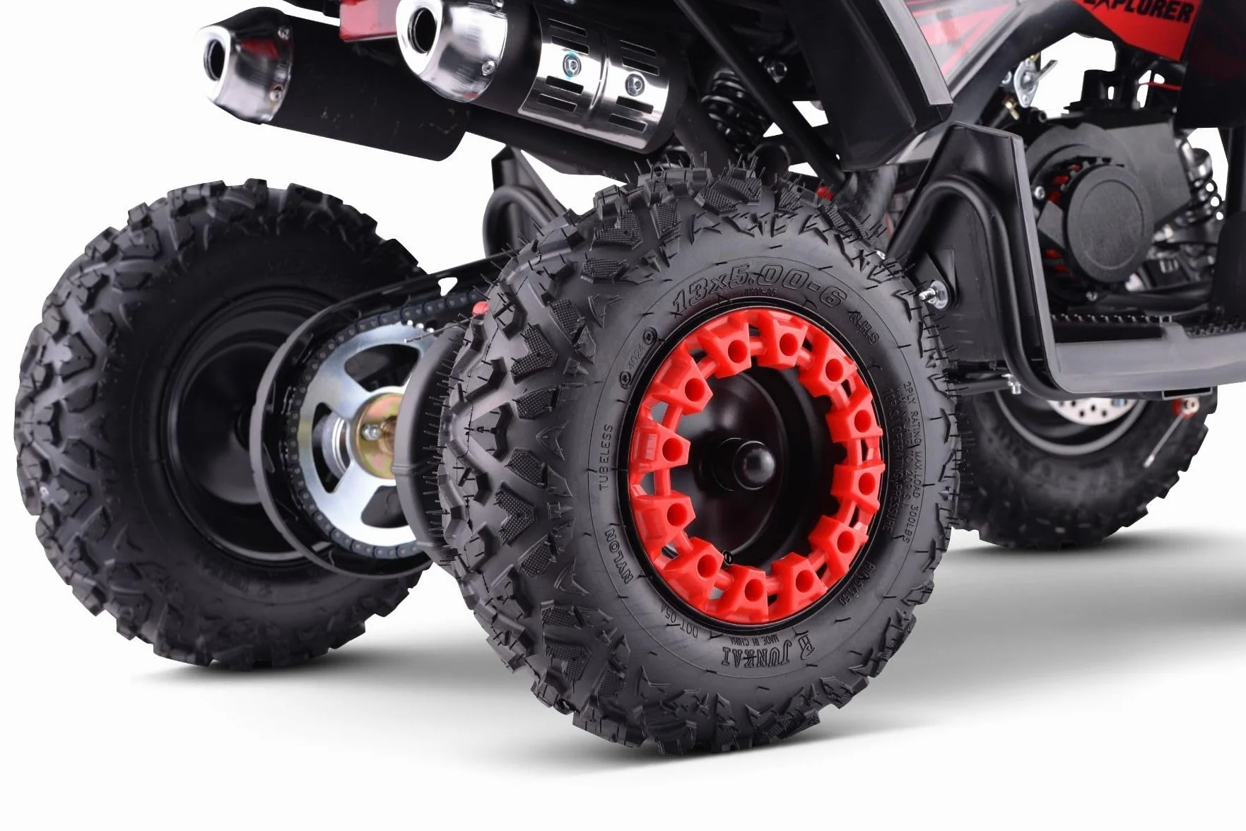 Miniquad 49cc Benzina ATV Bambino, I-Explorer Rosso, bambini dai 4 ai 10 anni