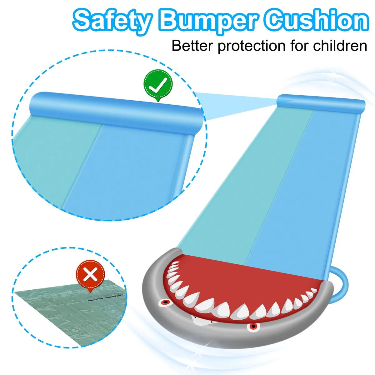 Sonnewelt 550 x 145 cm Slip and Slide scivolo d'acqua con 2 bodyboard