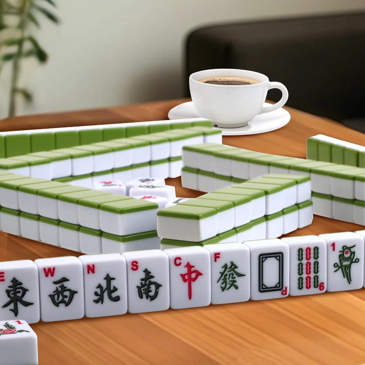 Mahjong grande Set cinese 146 pezzi 3x2,25 cm custodia da viaggio